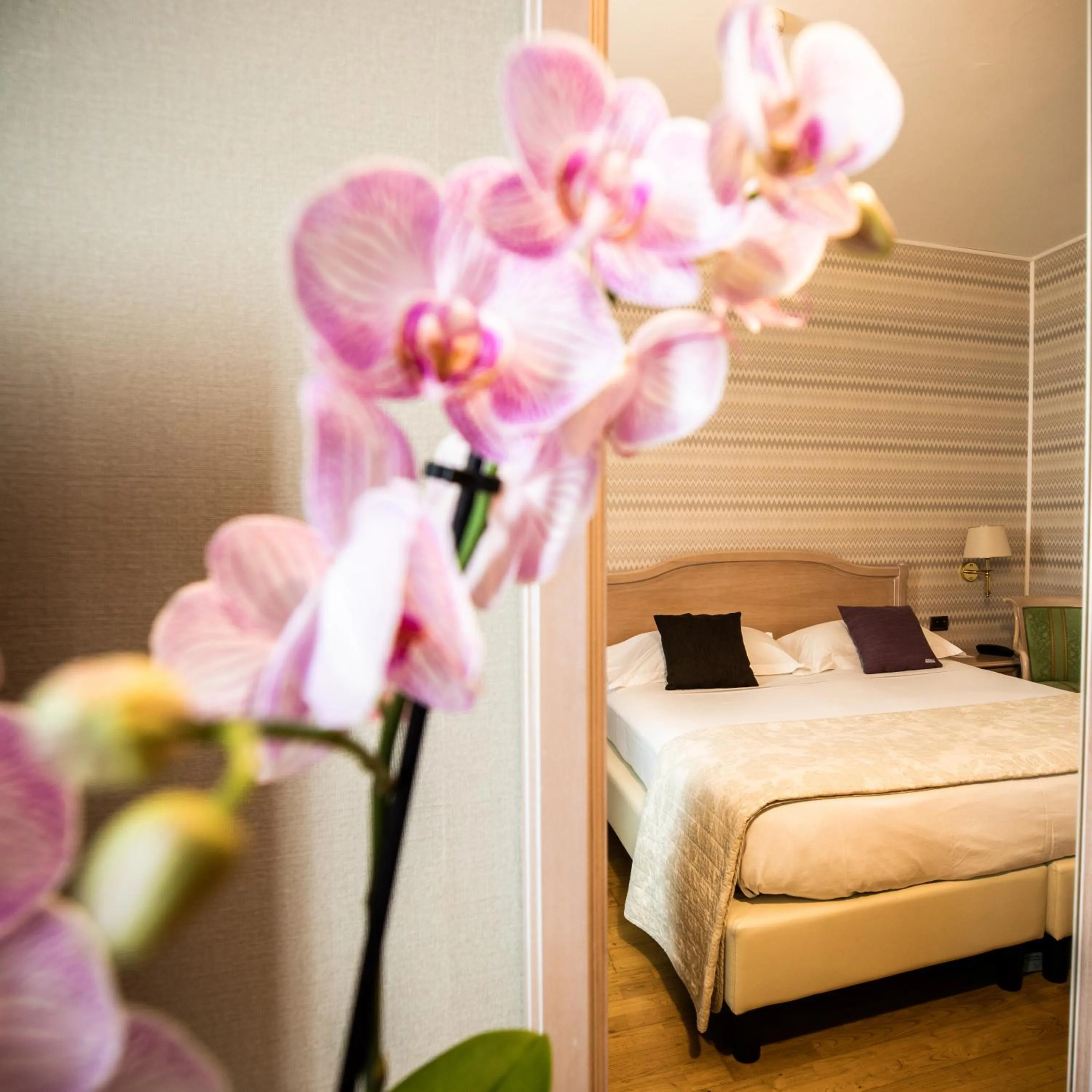 Bed in Hotel Palazzo Lovera