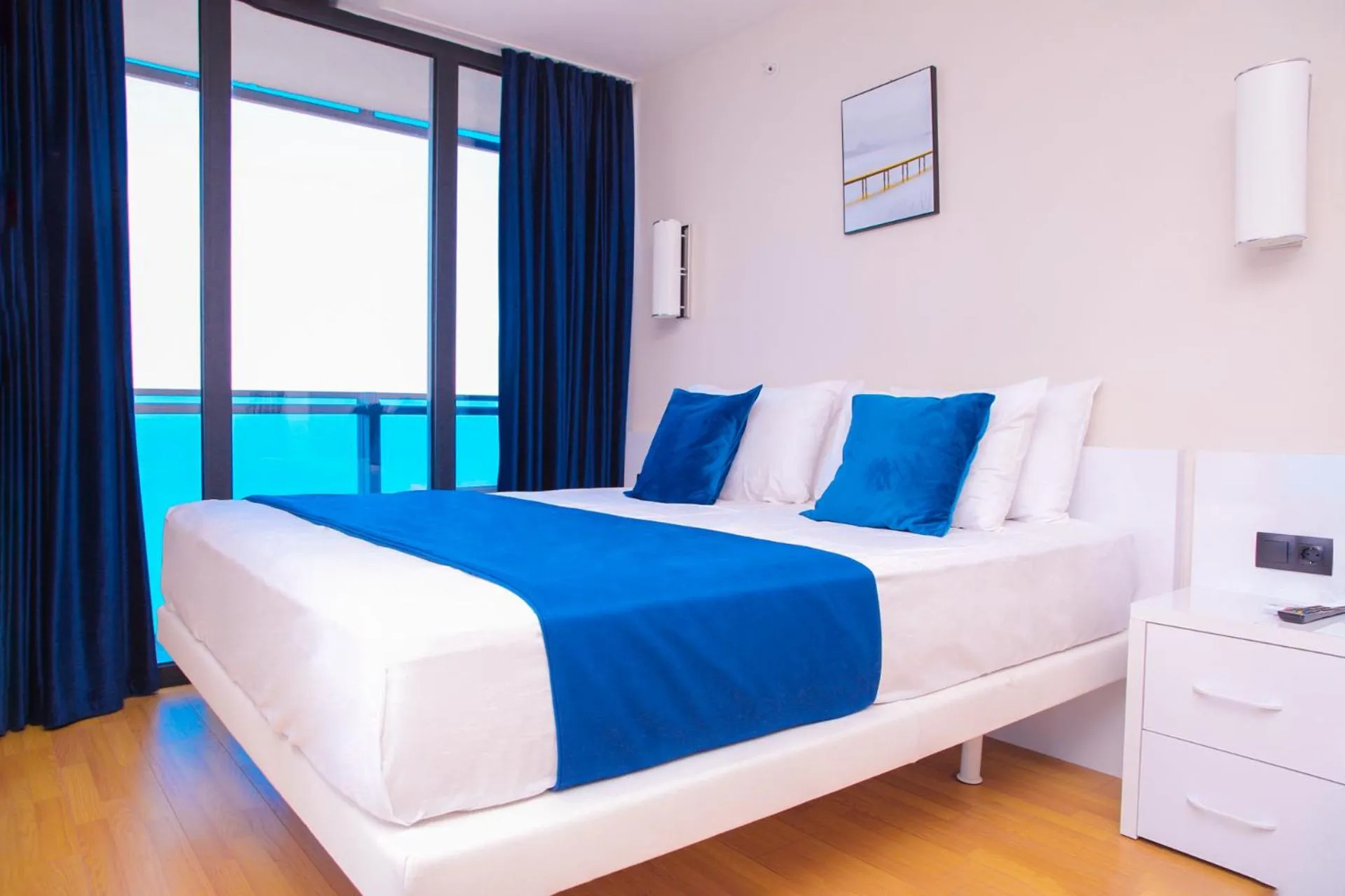 Bed in Orbi City Hotel With Sea View