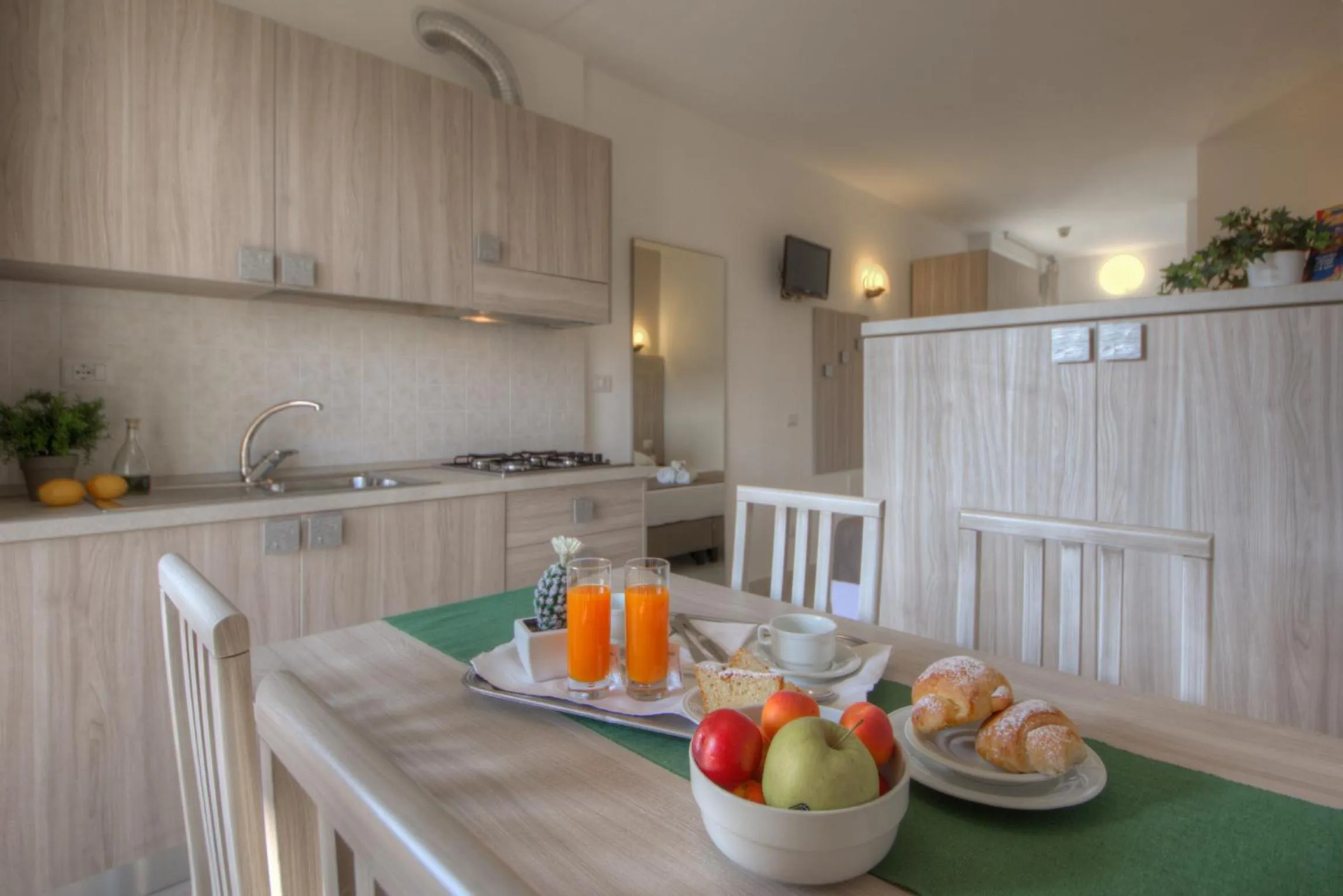 Kitchen or kitchenette in Hotel Residence La Palma