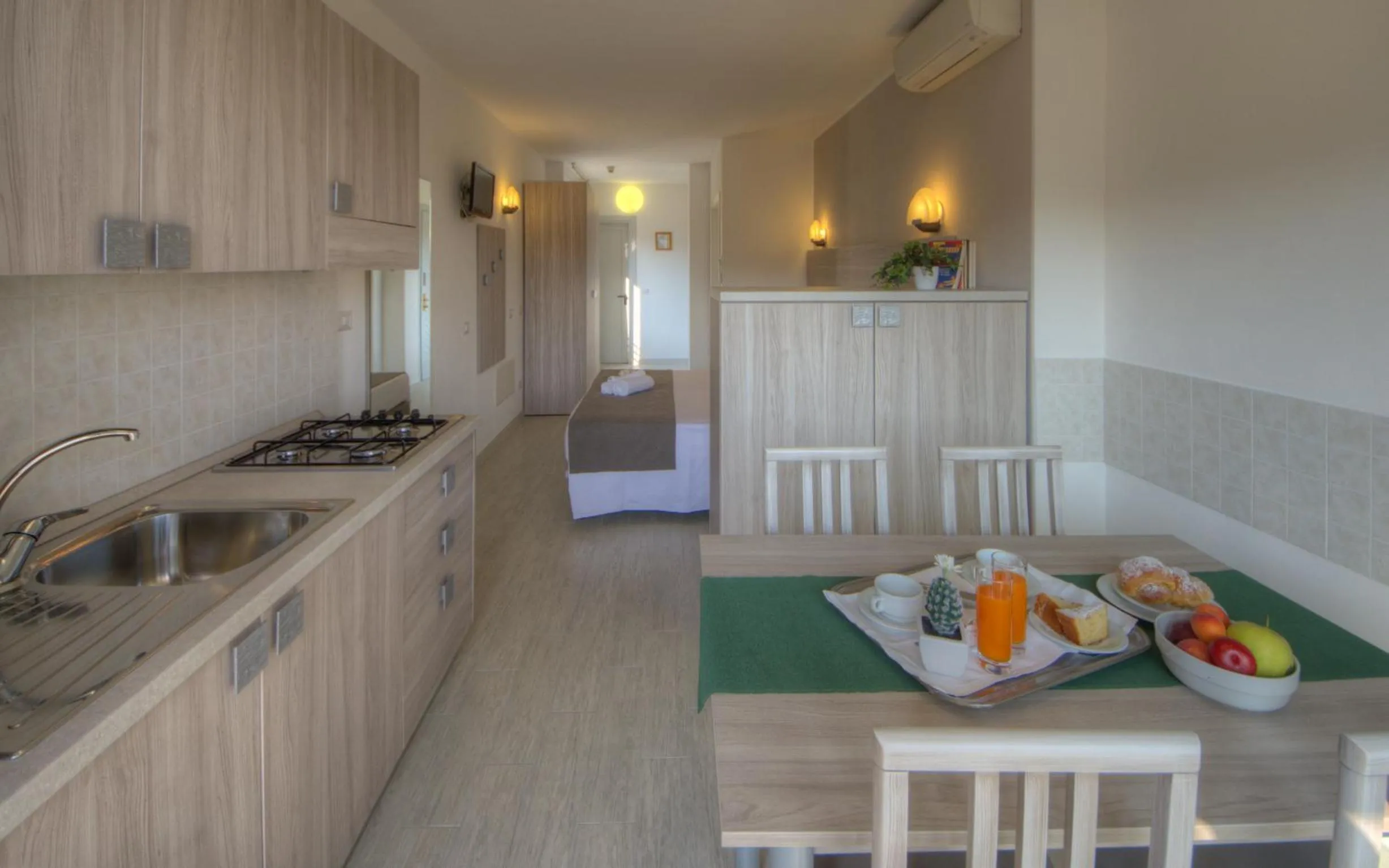 Kitchen or kitchenette in Hotel Residence La Palma