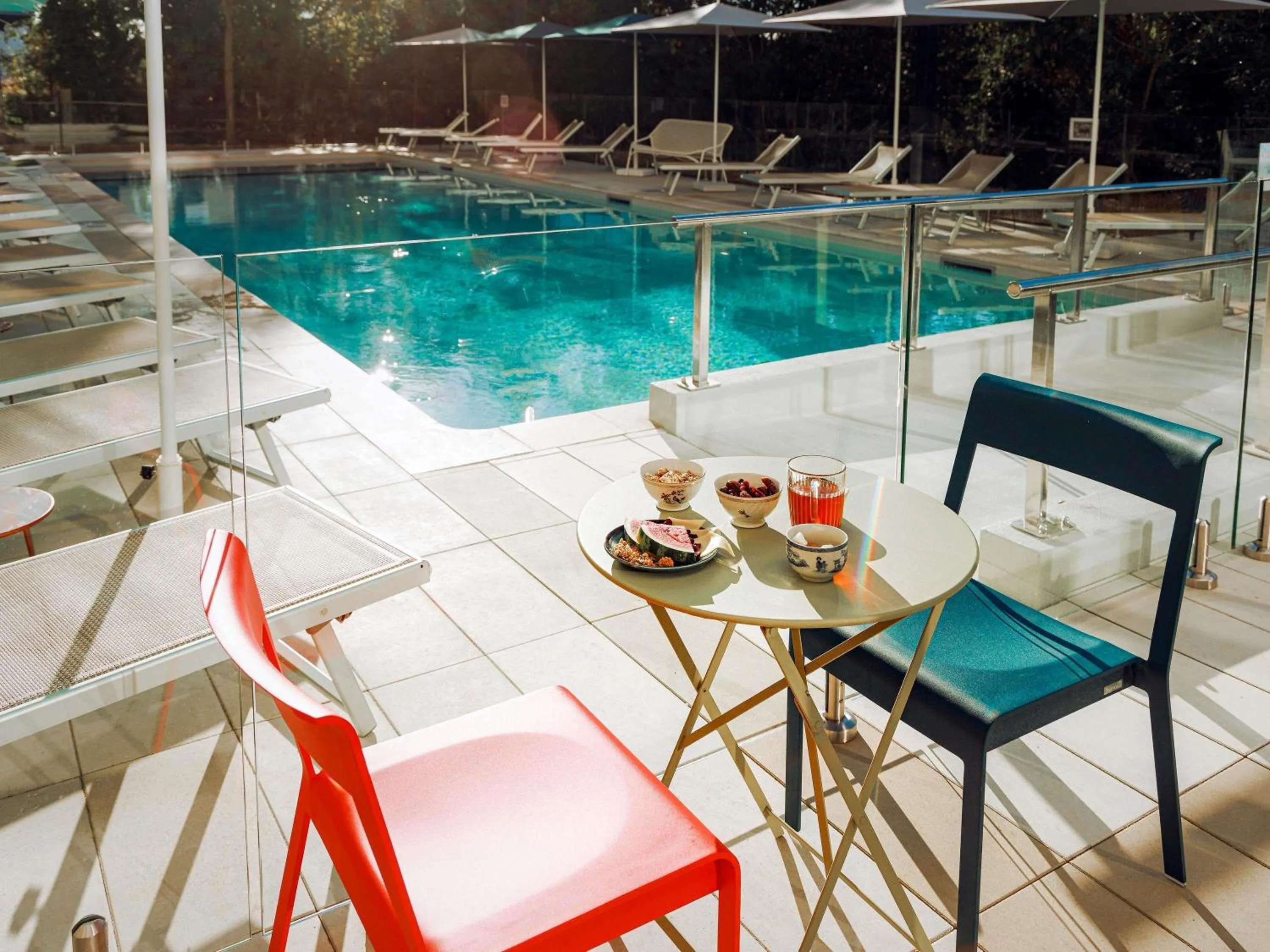 Pool view in ibis Styles La Rochelle Centre Gare