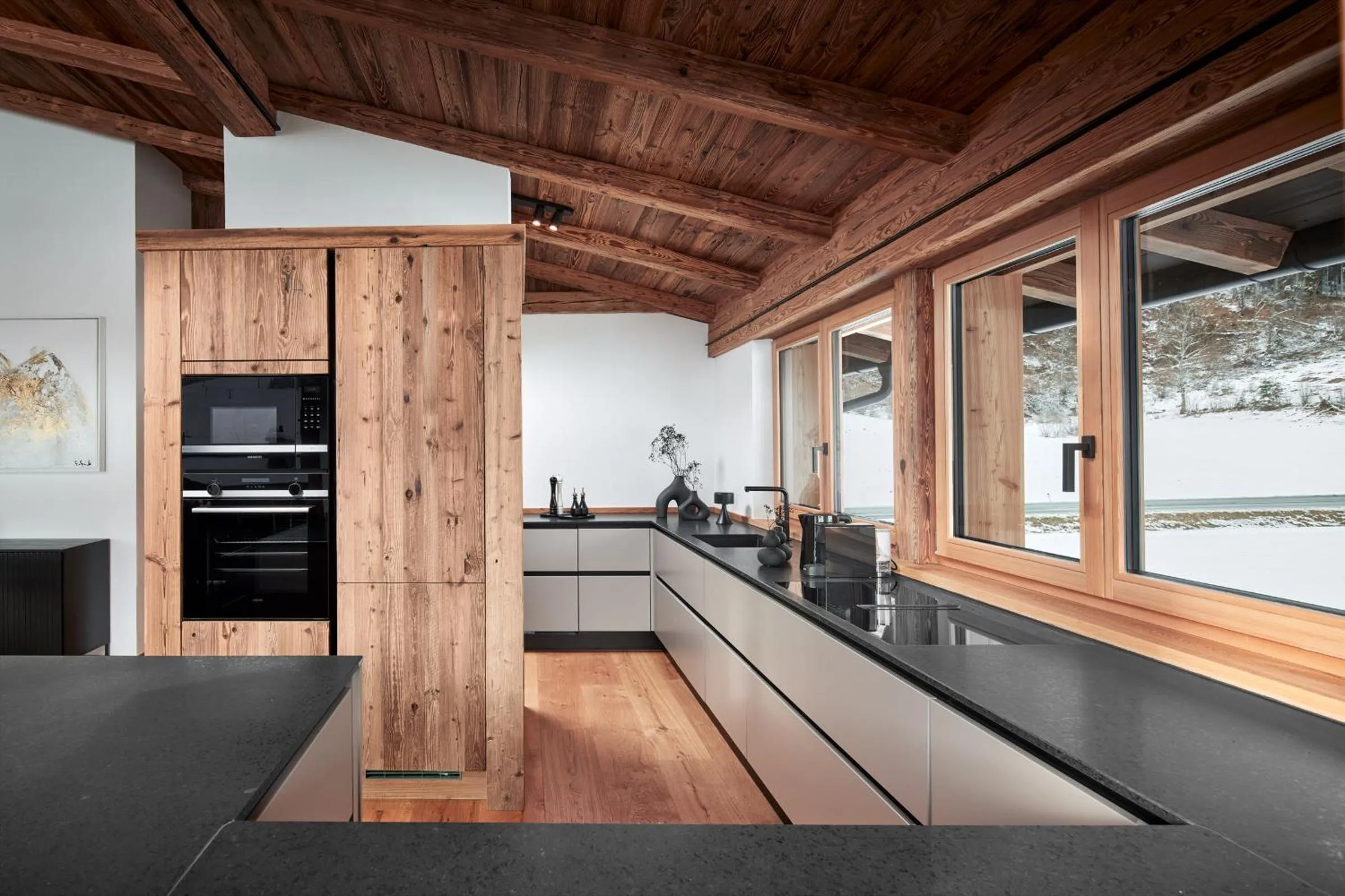 Kitchen or kitchenette in Alpin Residenzen Buchensteinwand St. Ulrich by Alpina-Holiday