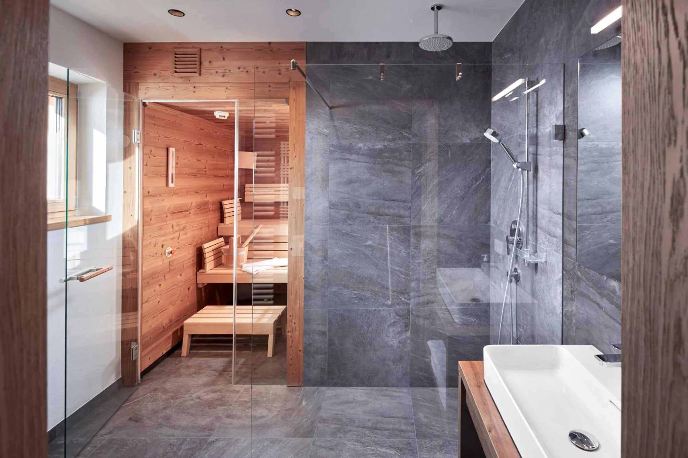 Shower in Alpin Residenzen Buchensteinwand St. Ulrich by Alpina-Holiday