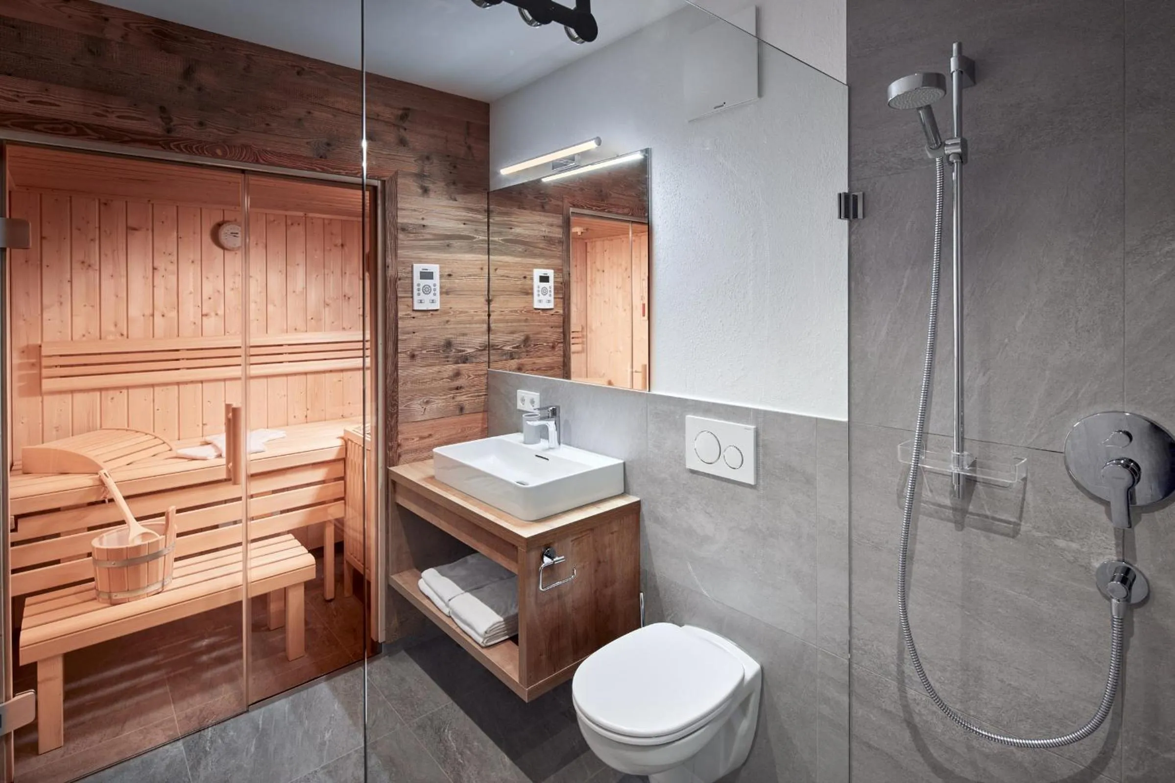 Shower in Alpin Residenzen Buchensteinwand St. Ulrich by Alpina-Holiday