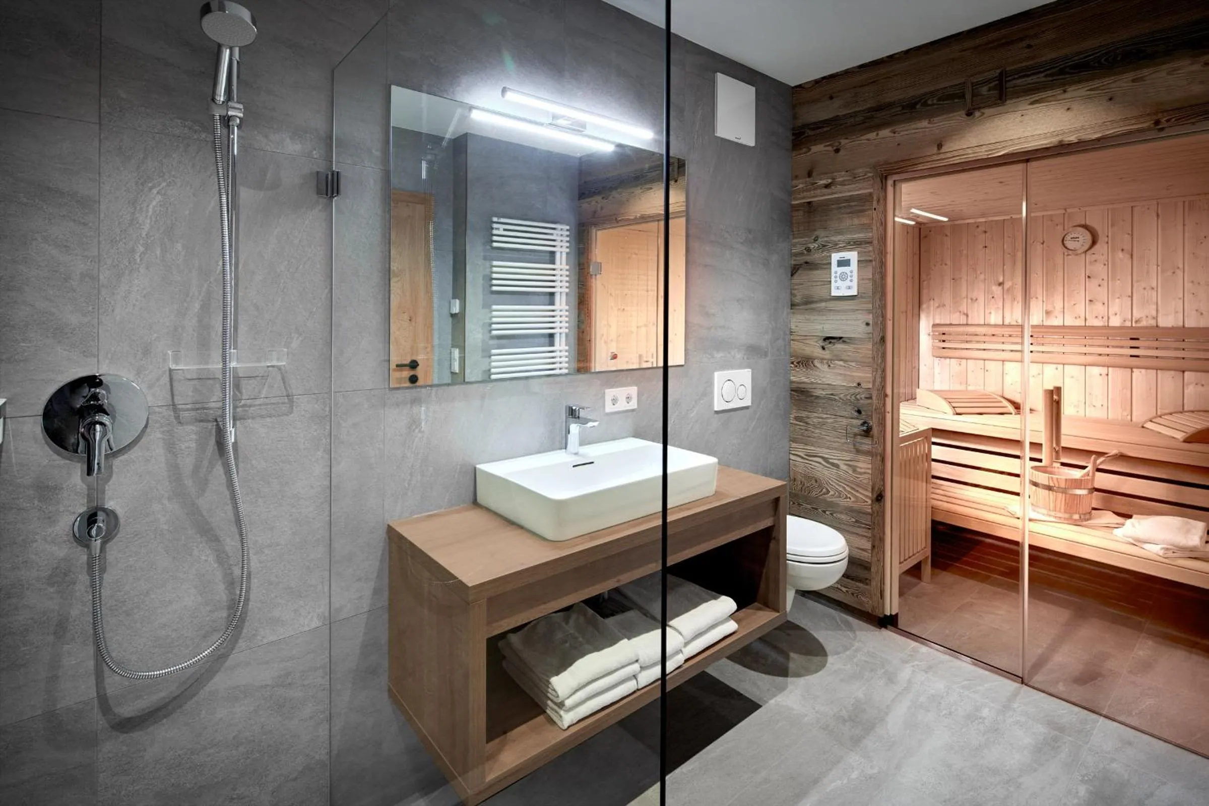 Shower in Alpin Residenzen Buchensteinwand St. Ulrich by Alpina-Holiday