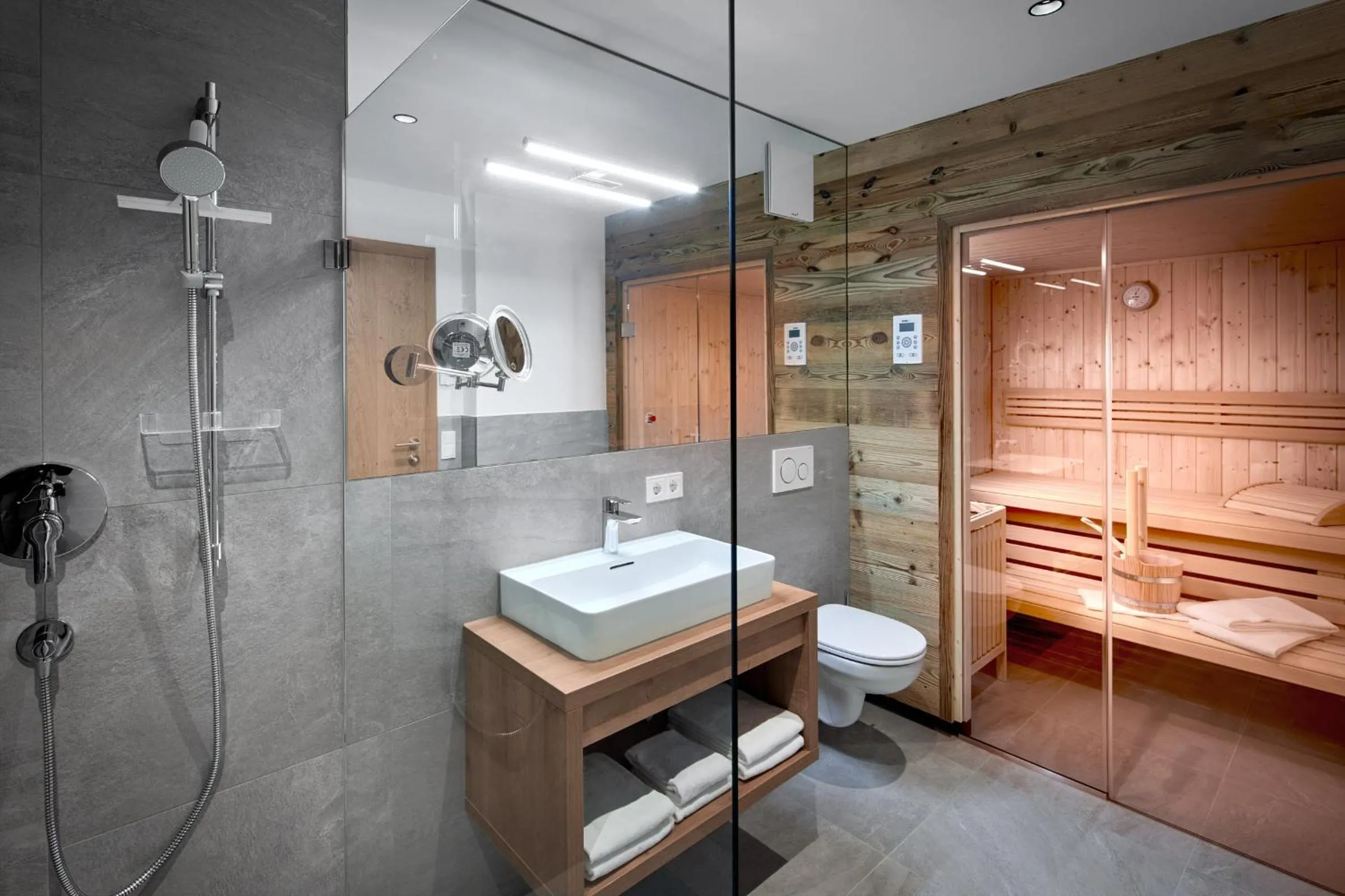 Shower in Alpin Residenzen Buchensteinwand St. Ulrich by Alpina-Holiday