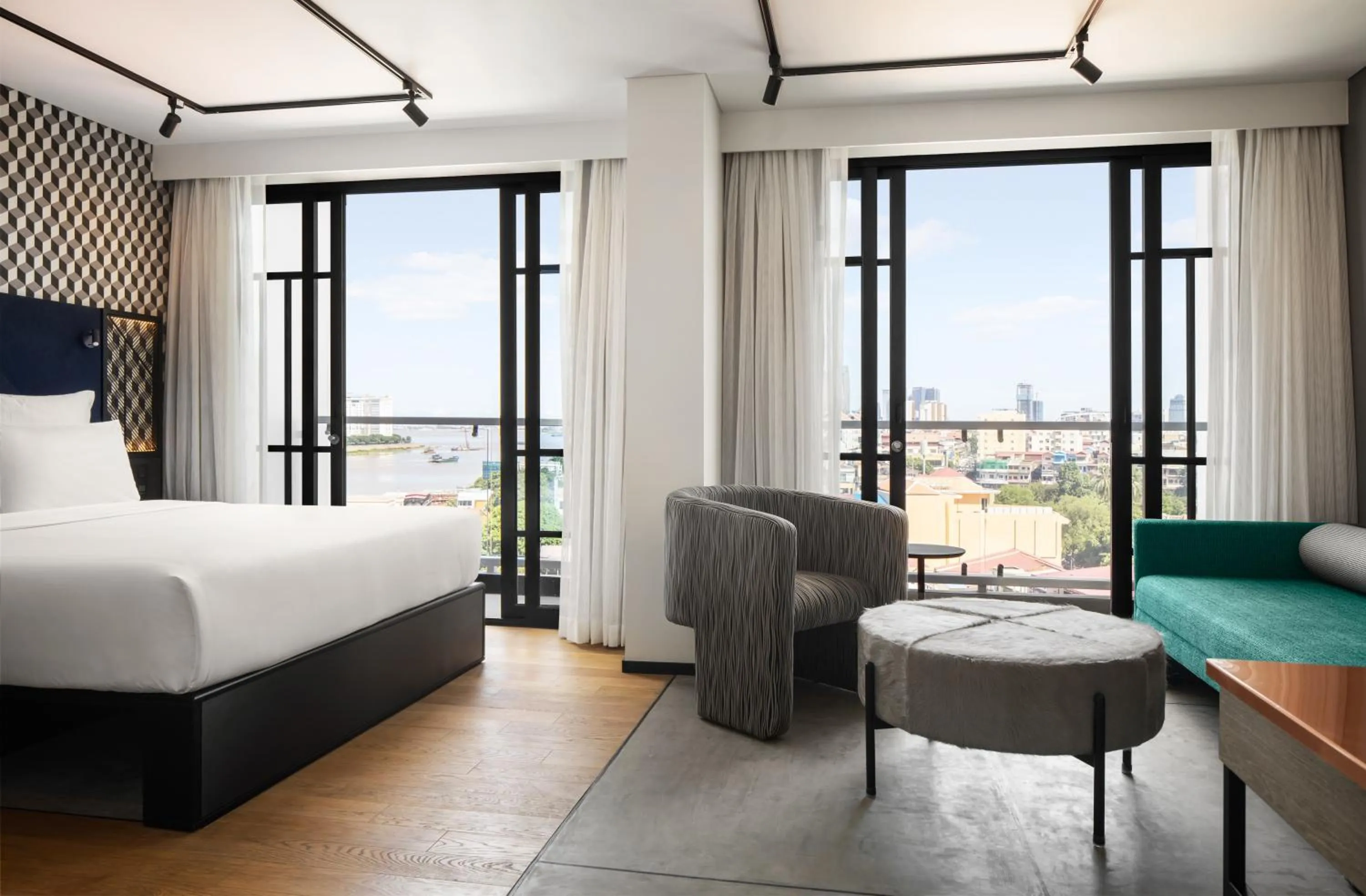 View (from property/room), Bed in TRIBE Phnom Penh Post Office