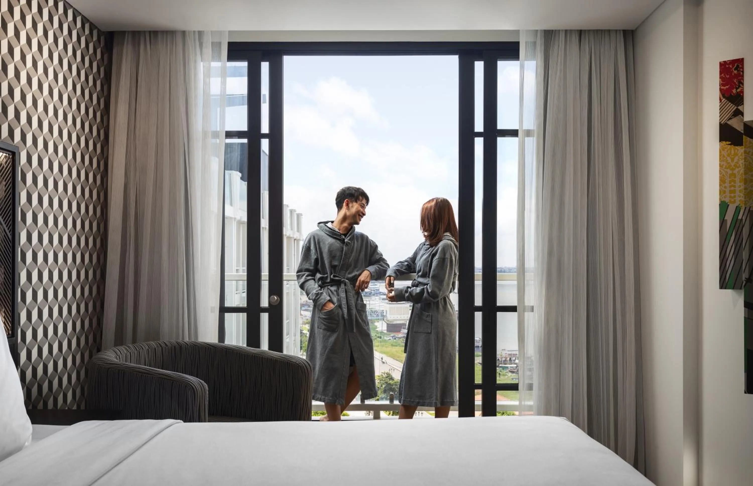 Bathroom, Bed in TRIBE Phnom Penh Post Office