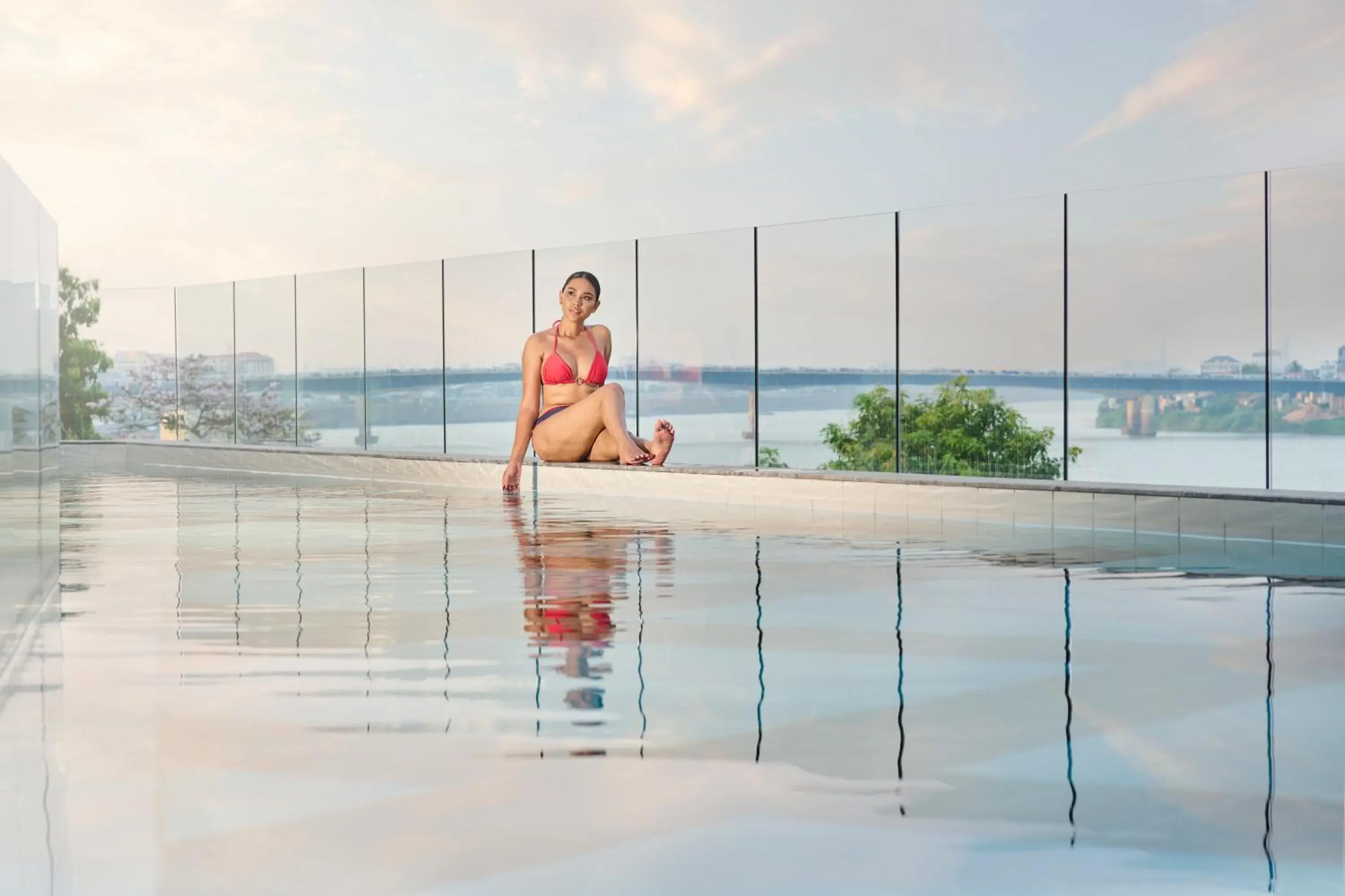 Swimming pool in TRIBE Phnom Penh Post Office Swimming pool in TRIBE Phnom Penh Post Office