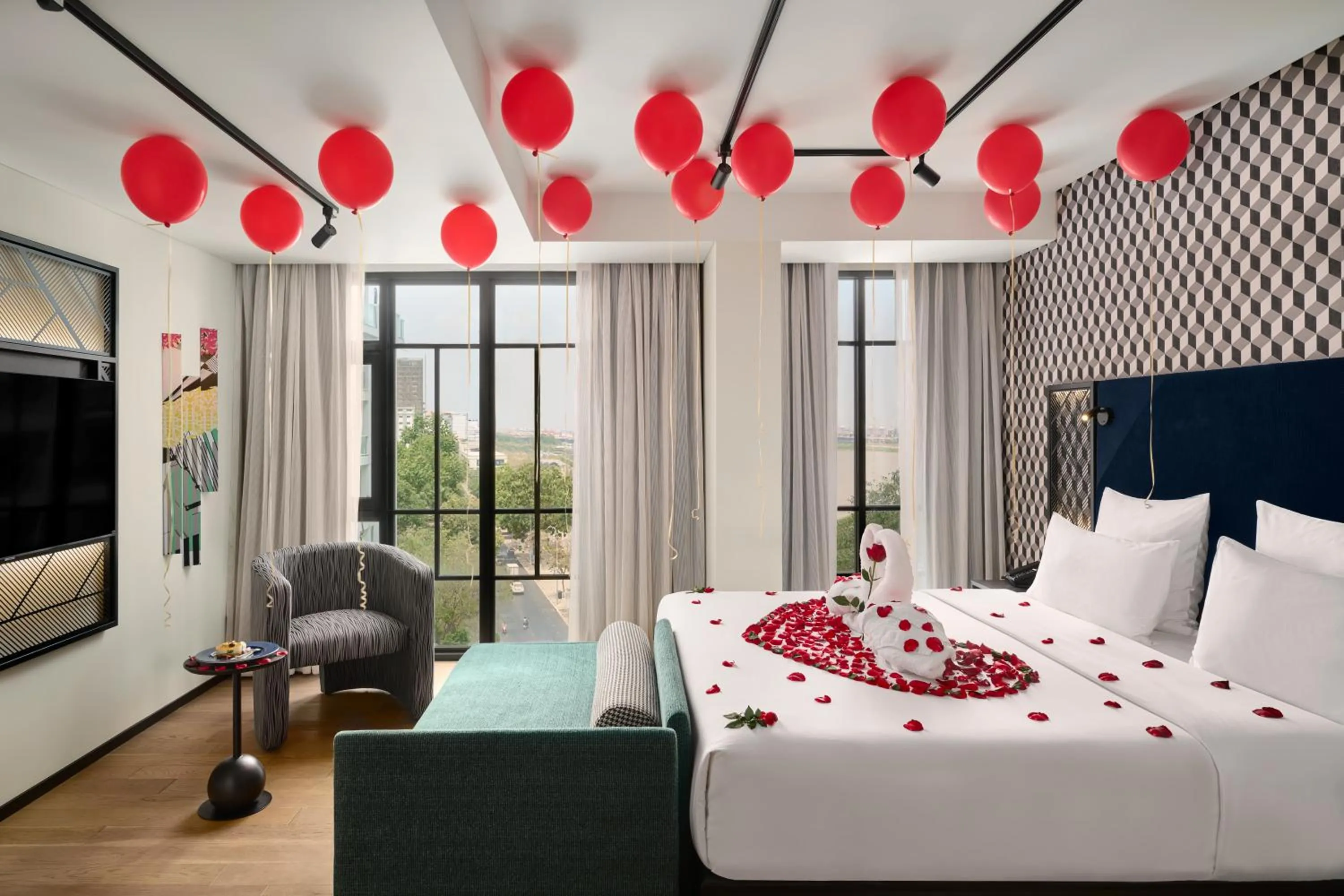 Decorative detail, Bed in TRIBE Phnom Penh Post Office