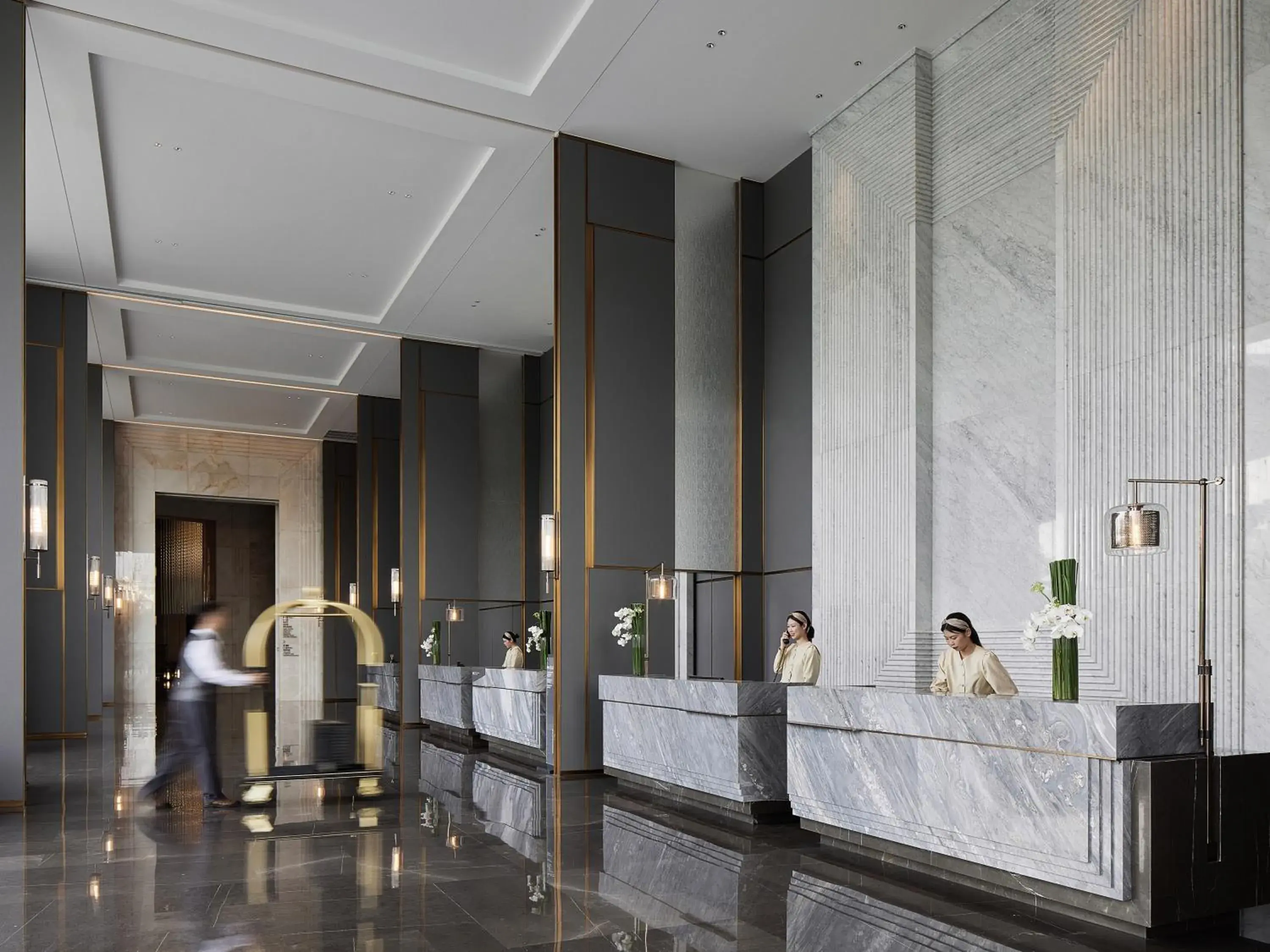 Lobby or reception in InterContinental Hangzhou Liangzhu by IHG Lobby or reception in InterContinental Hangzhou Liangzhu by IHG
