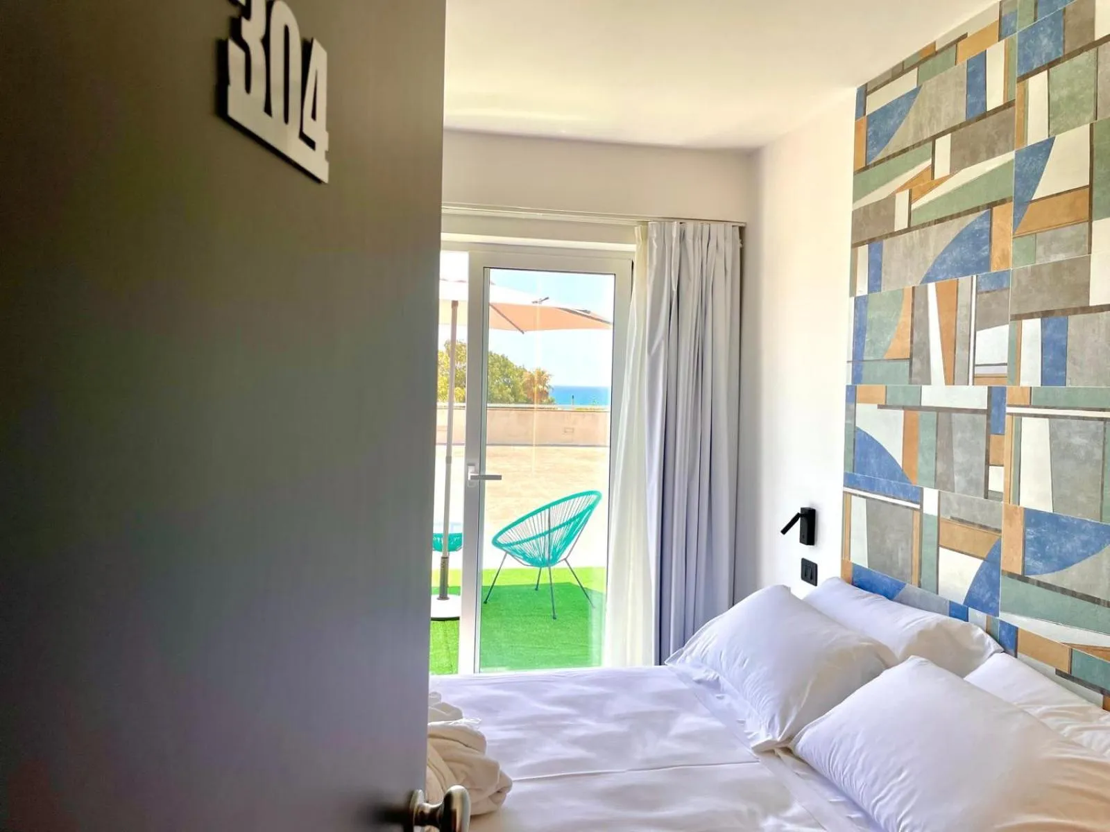 Bed in Andrea Doria Hotel