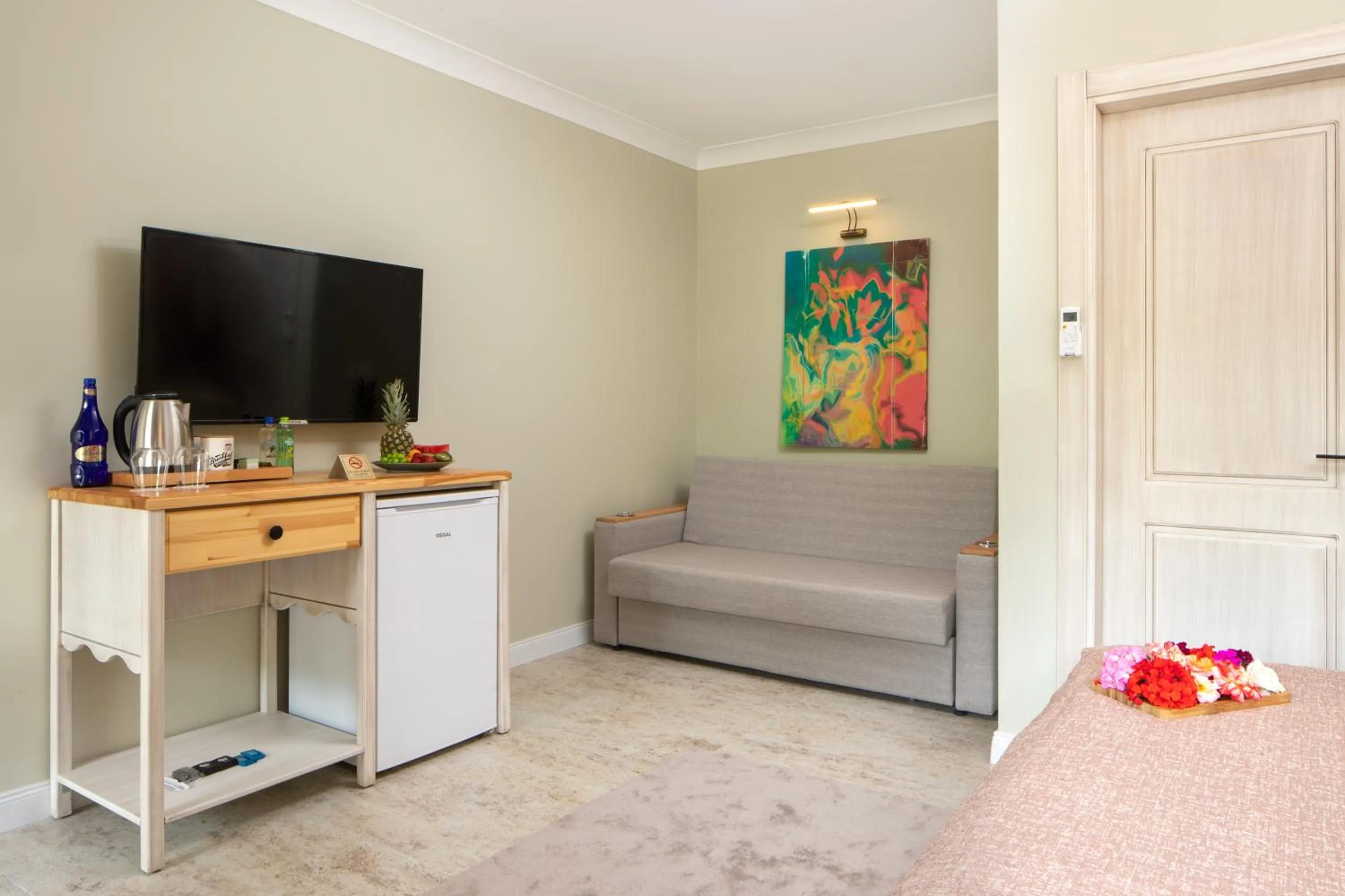 Bed in Orange Garden Hotel Akyaka