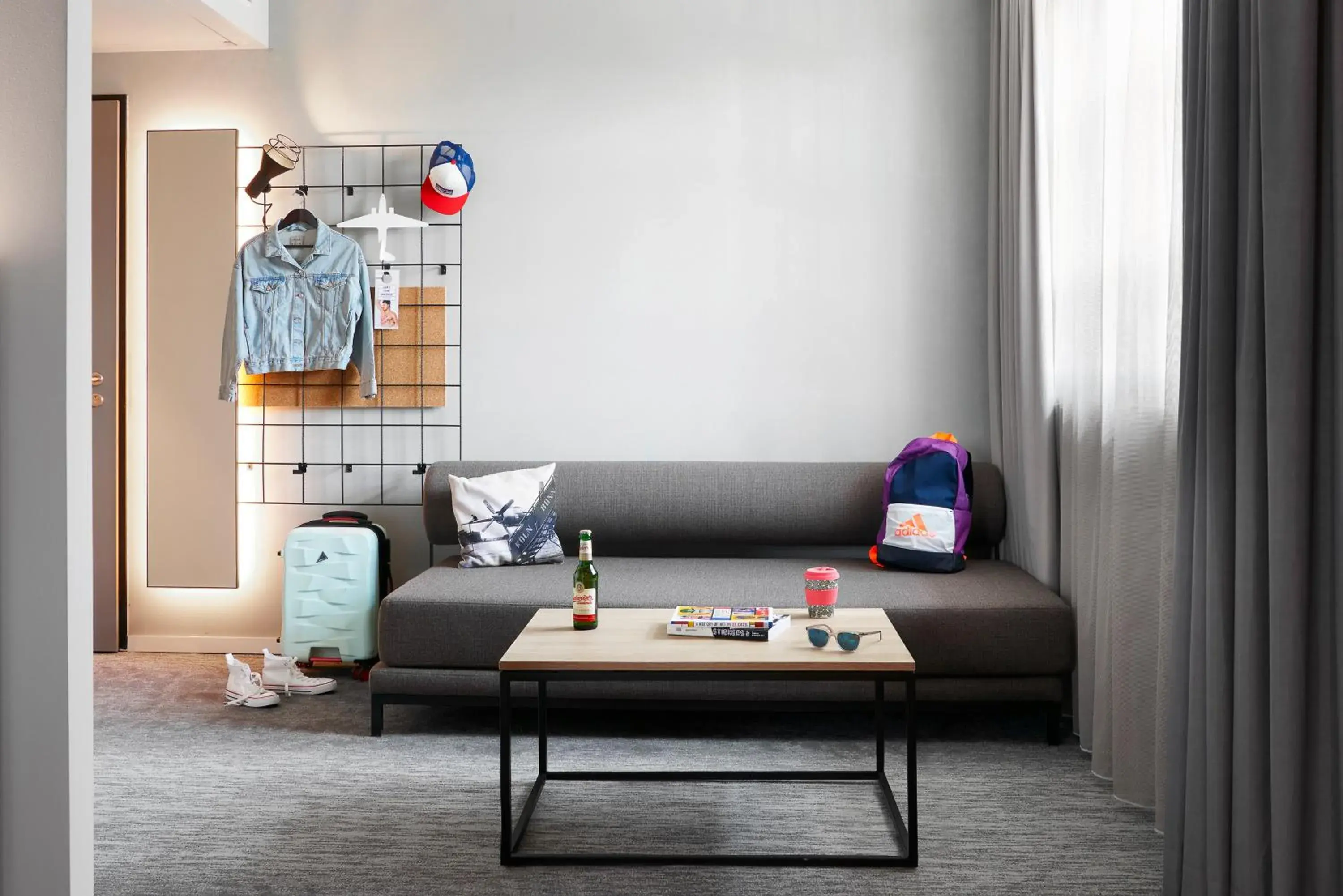 Family Room with Sofa Bed in Moxy Cologne Muelheim Family Room with Sofa Bed in Moxy Cologne Muelheim