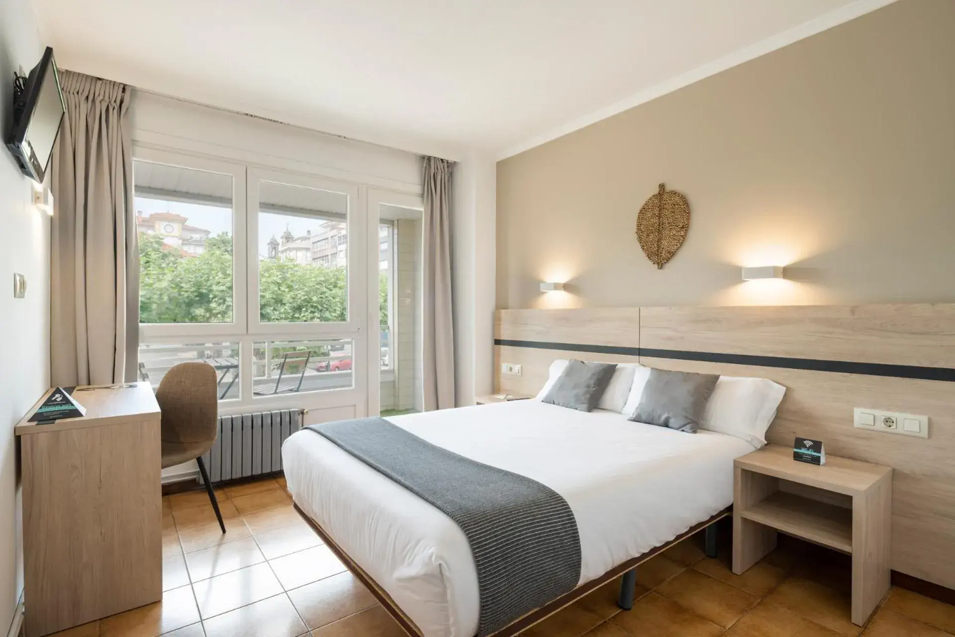 Bed in Hotel Alda Camiño Inglés Bed in Hotel Alda Camiño Inglés