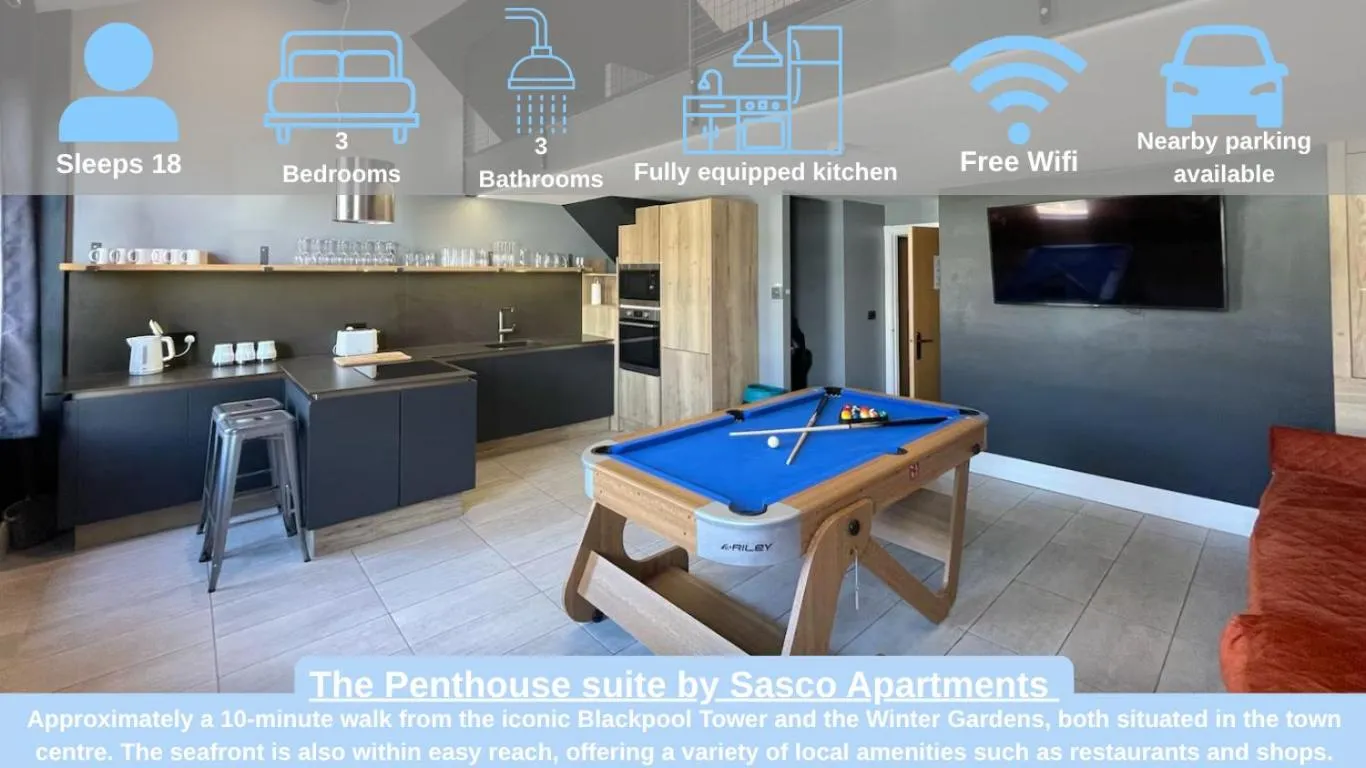 kitchen in The Luxury Penthouse by Sasco Apartments