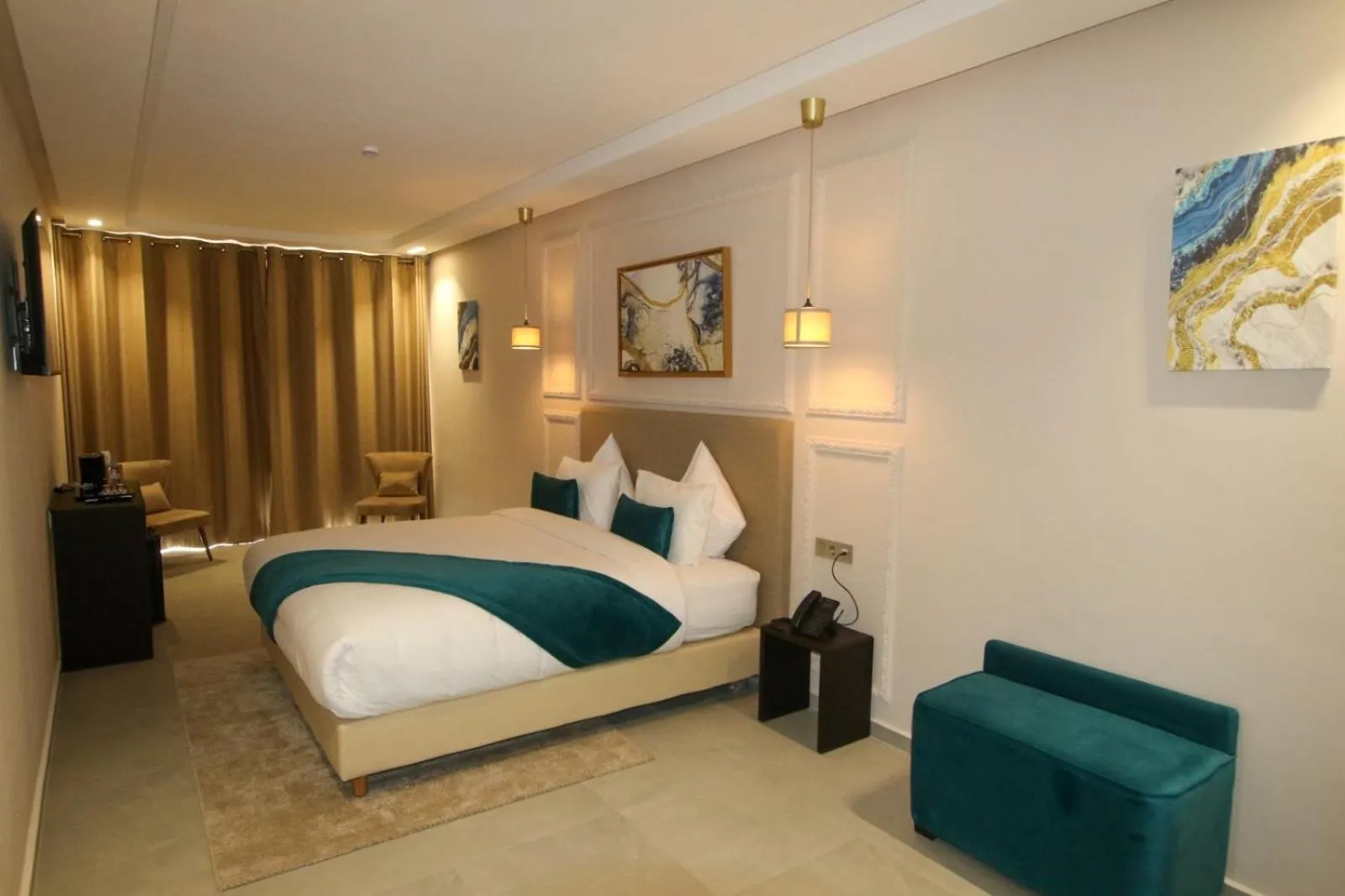 Bed in Dakhla Boarding Hotel & Restaurant