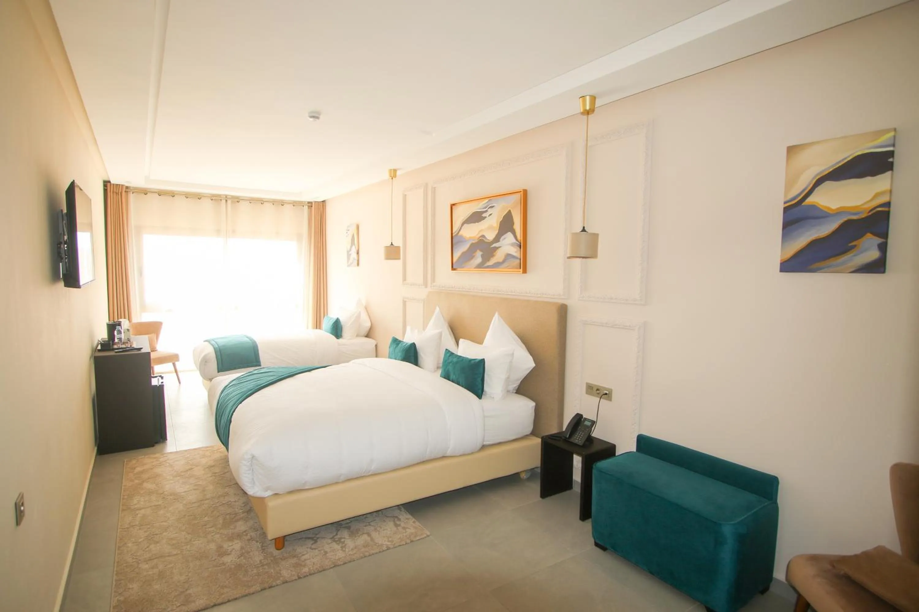 Bed in Dakhla Boarding Hotel & Restaurant