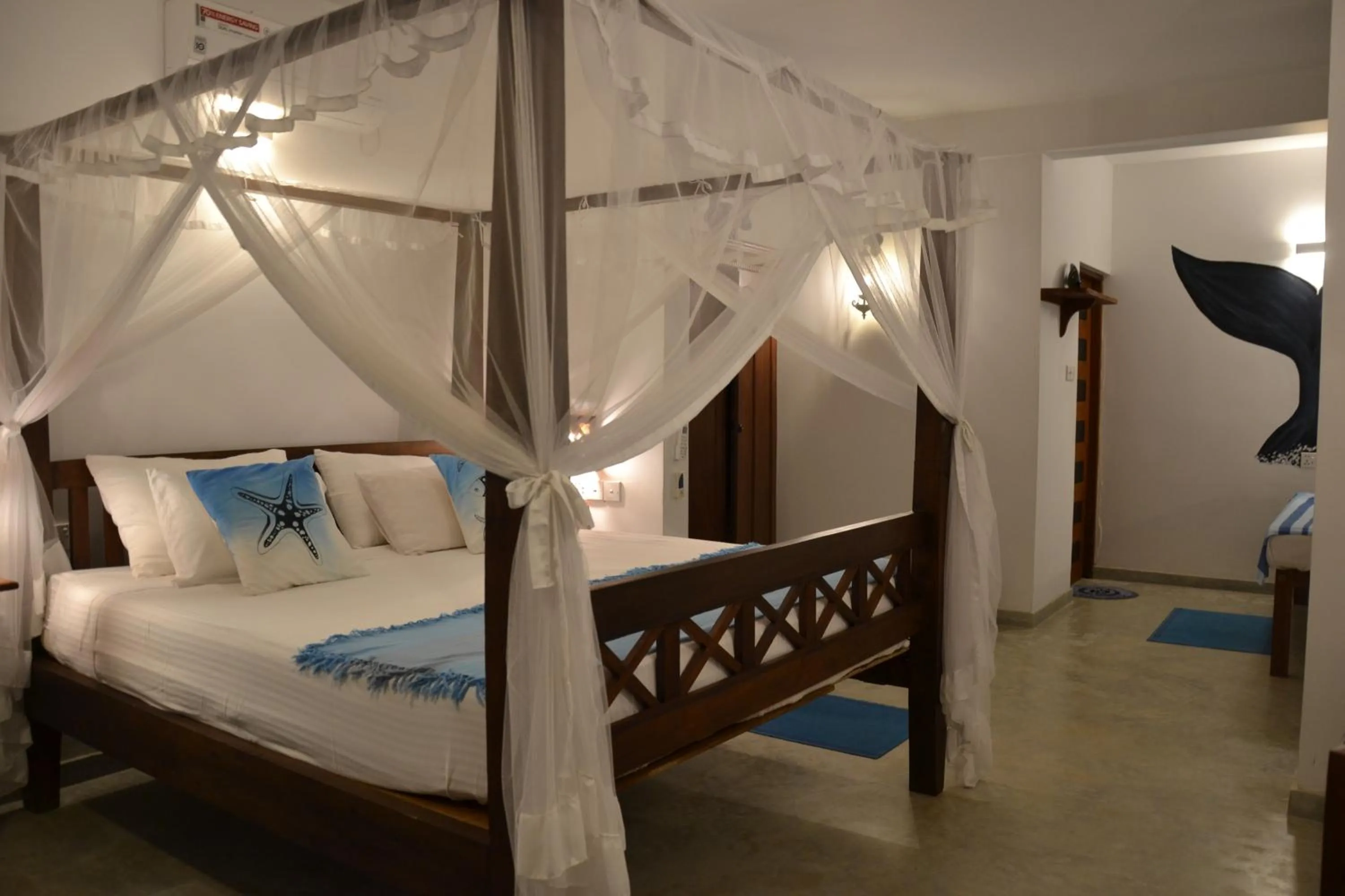 Bed in Villa Lyvie ayurvedic hotel