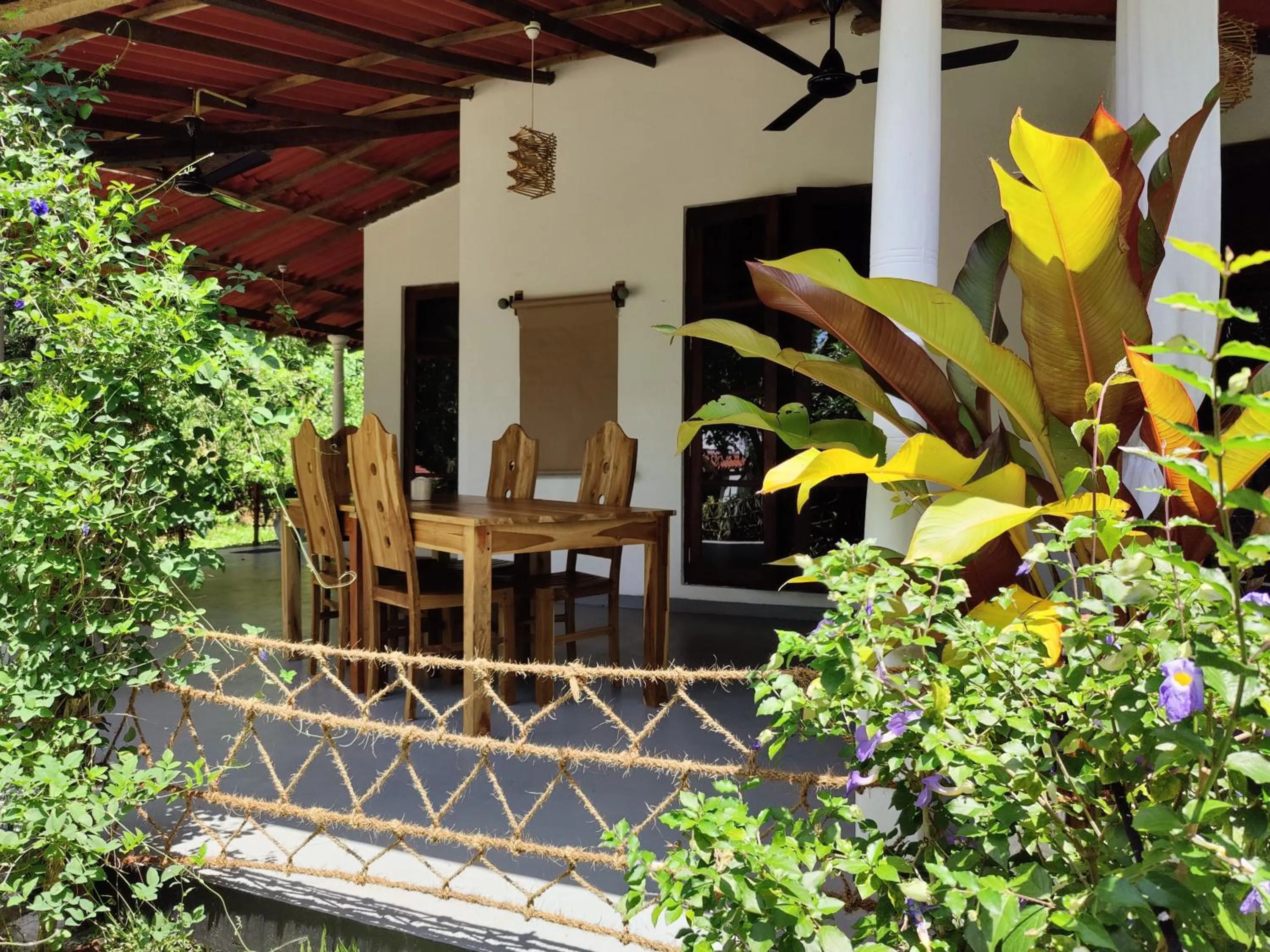 Patio in Villa Lyvie ayurvedic hotel