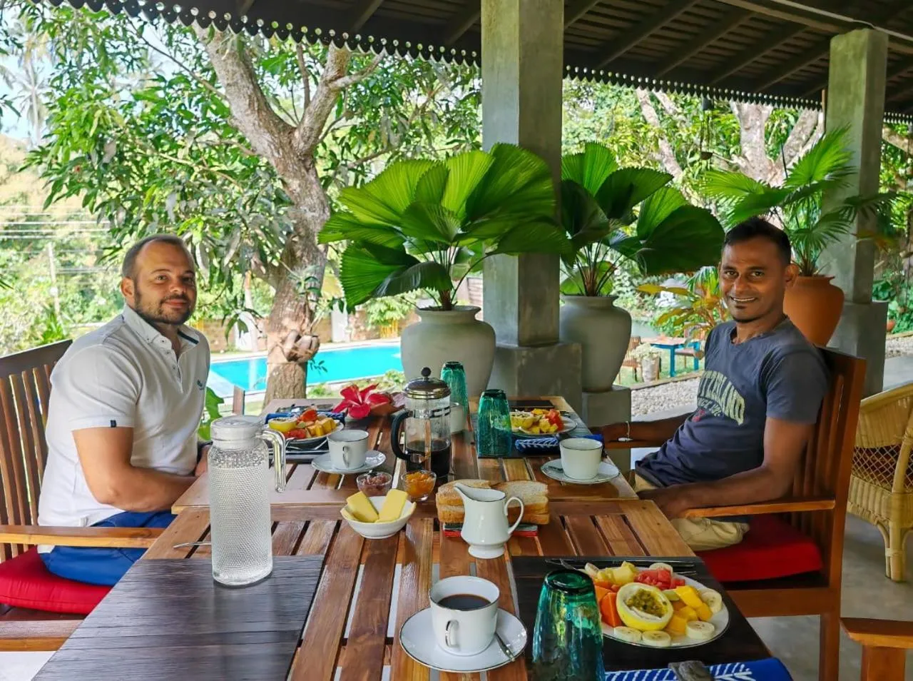 People in Villa Lyvie ayurvedic hotel