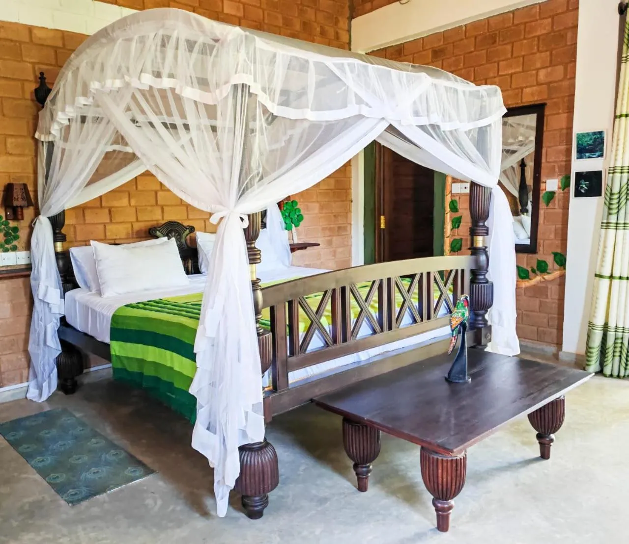 Bed in Villa Lyvie ayurvedic hotel