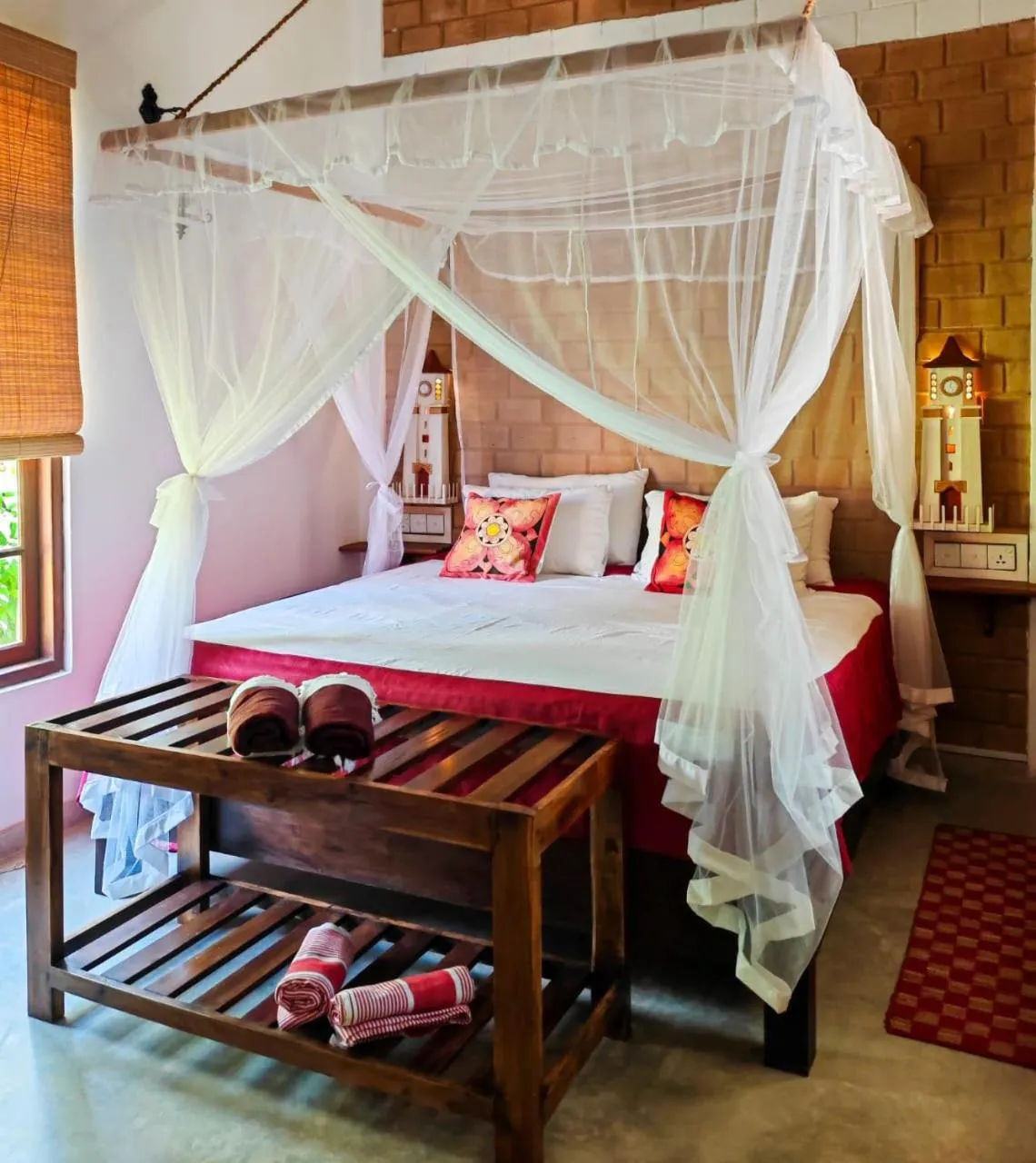 Bed in Villa Lyvie ayurvedic hotel