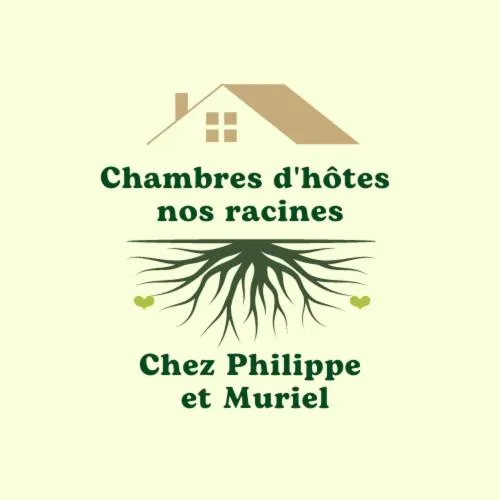 Property logo or sign in chambre d'hôtes nos racines (chez Muriel et Philippe)