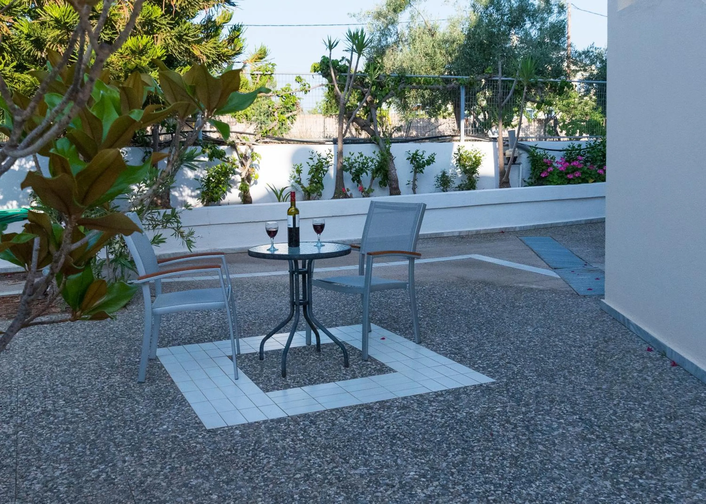 Patio in Amaryllis front beach hotel