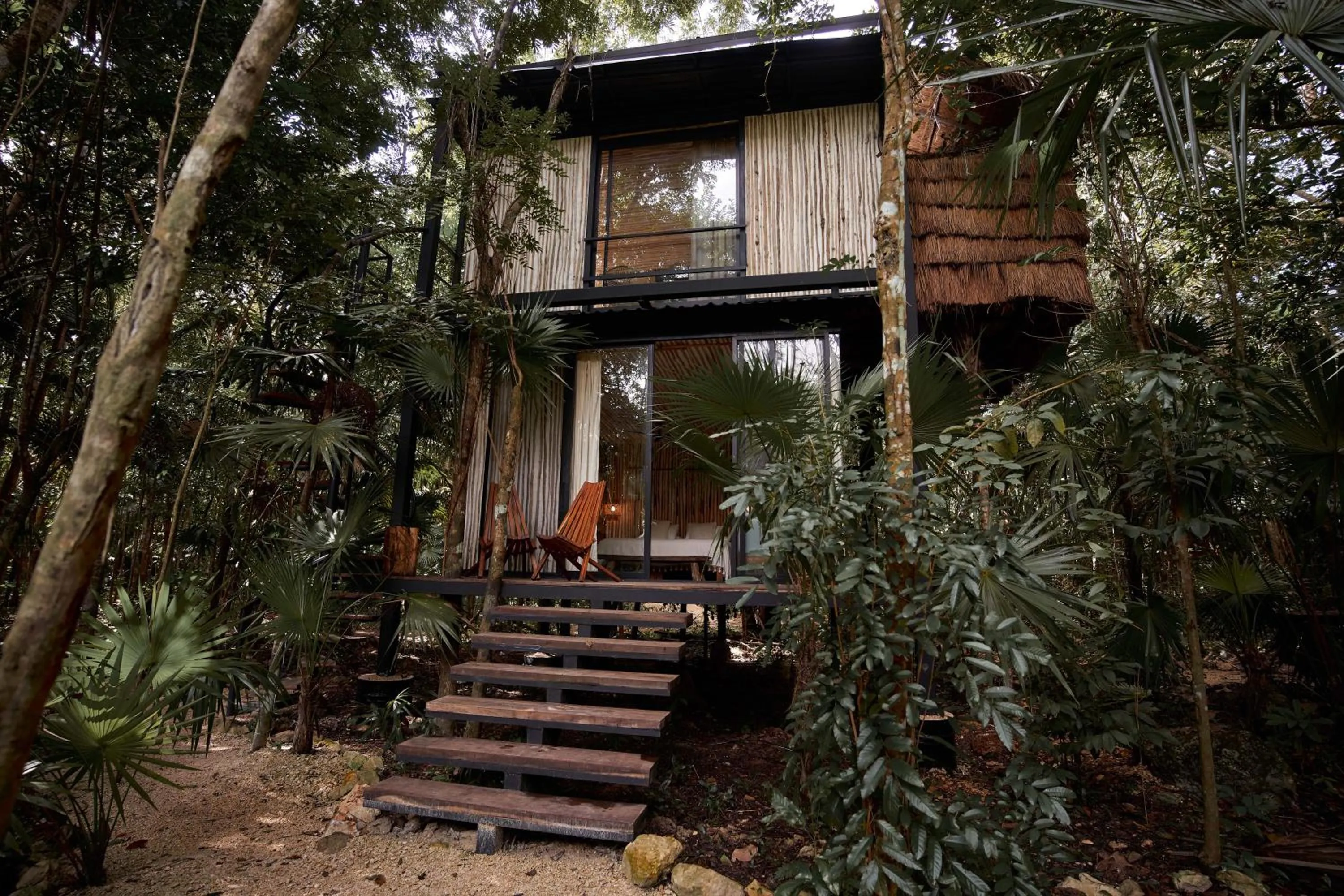 Facade/entrance in Kapok Bacalar - Plant Based Hotel