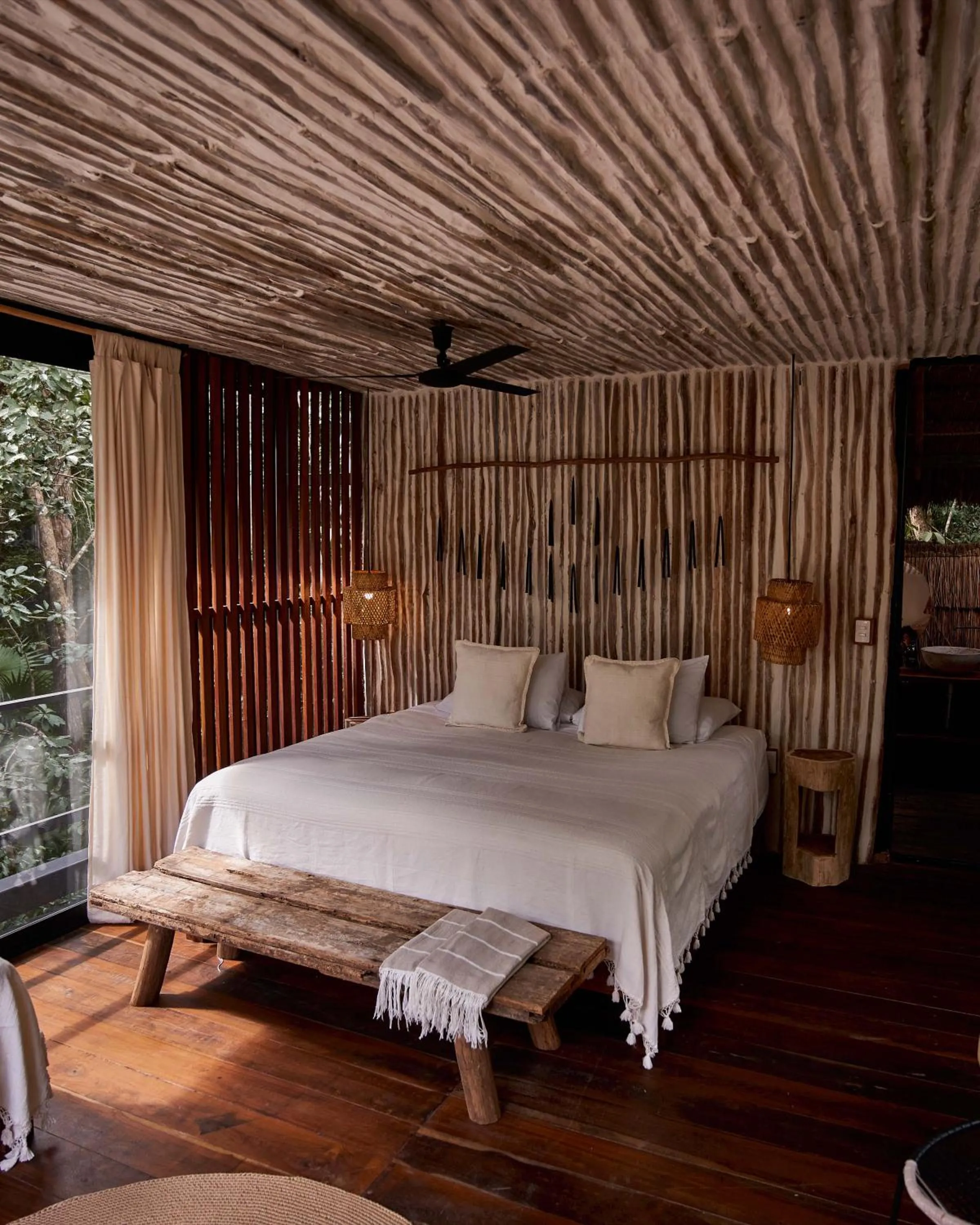 Bedroom in Kapok Bacalar - Plant Based Hotel