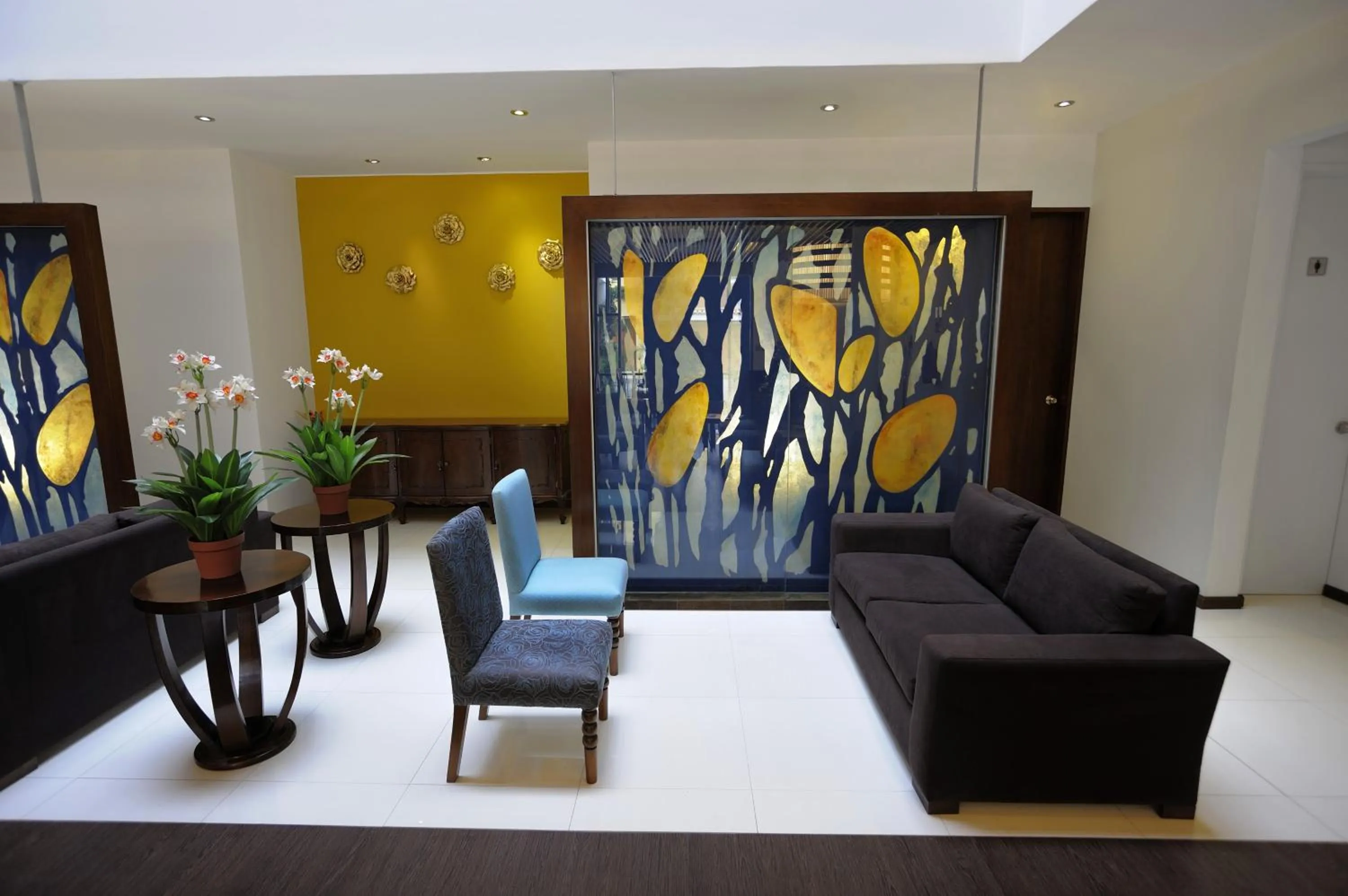 Seating area in Mint Hotel