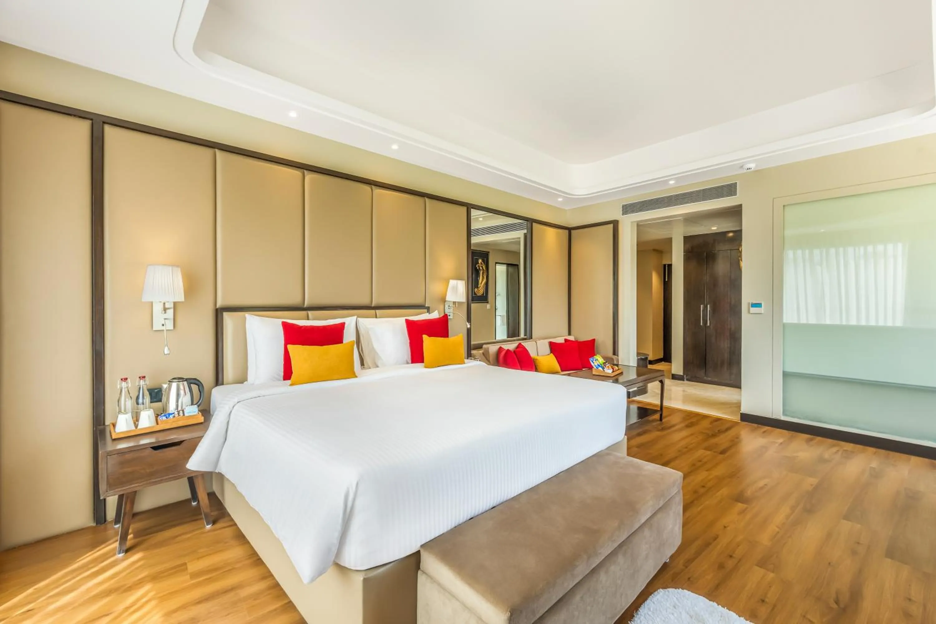 Bedroom, Bed in The Vaishnodevi Sarovar Portico