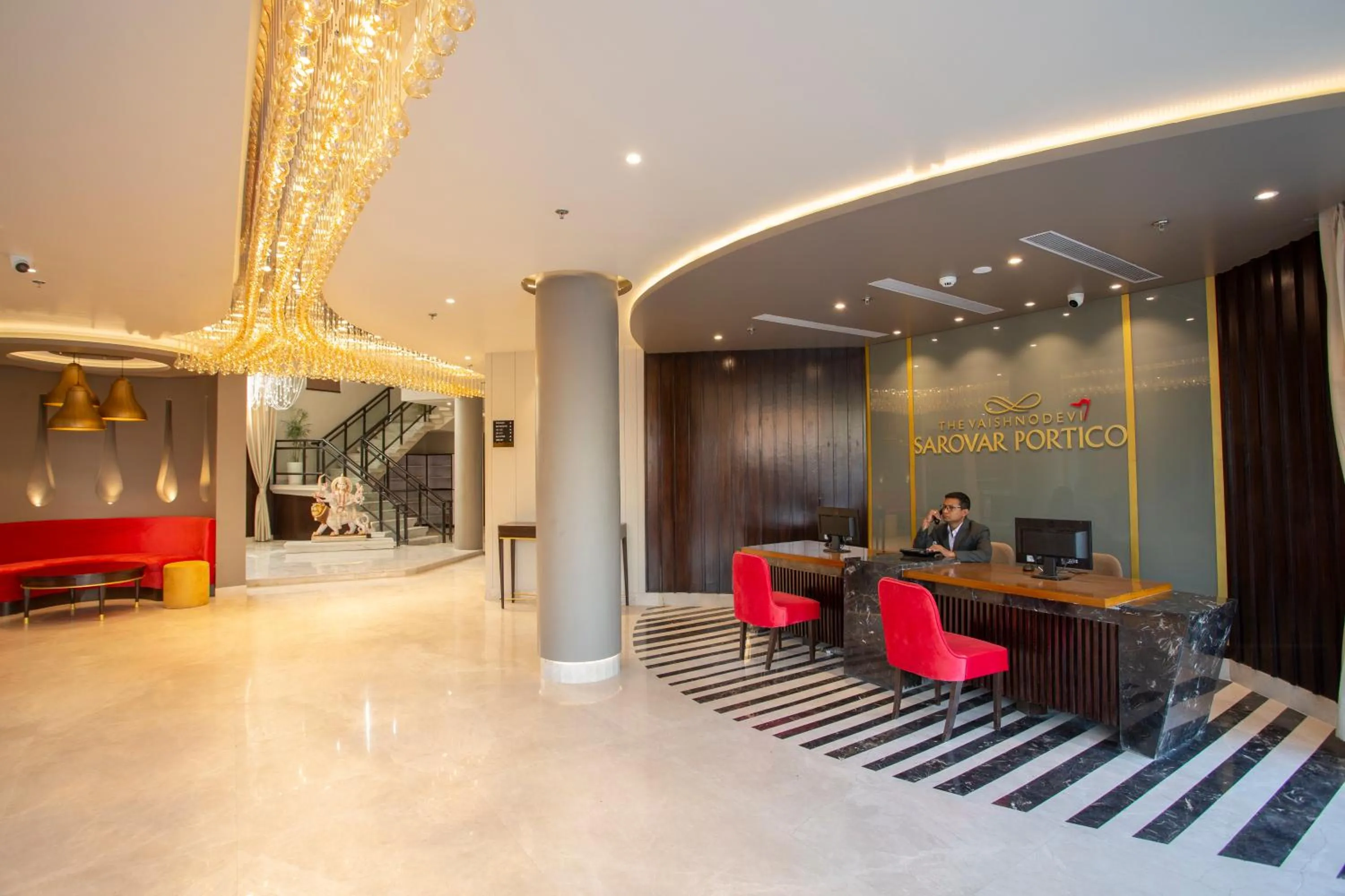 Lobby or reception in The Vaishnodevi Sarovar Portico