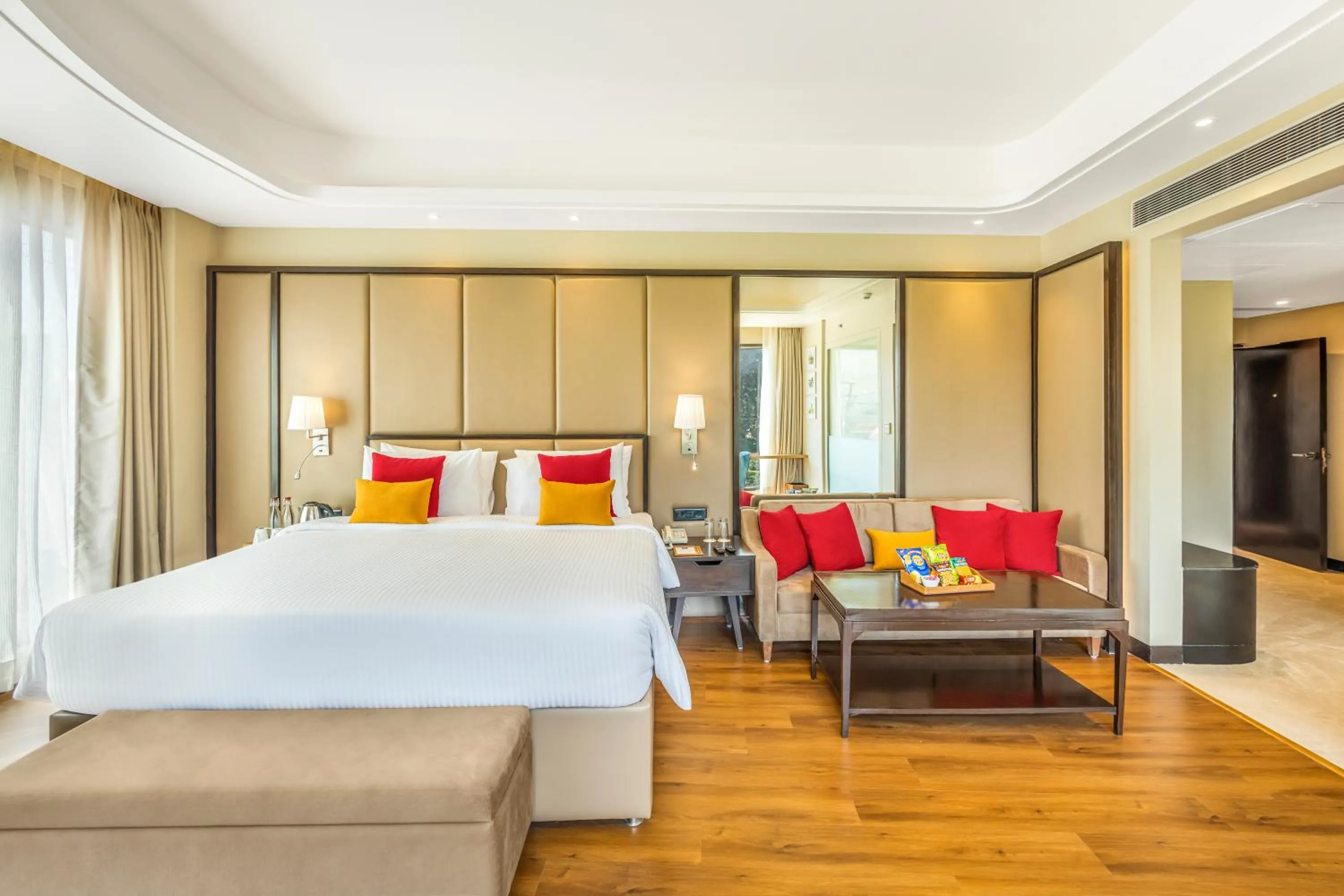 Bedroom, Bed in The Vaishnodevi Sarovar Portico