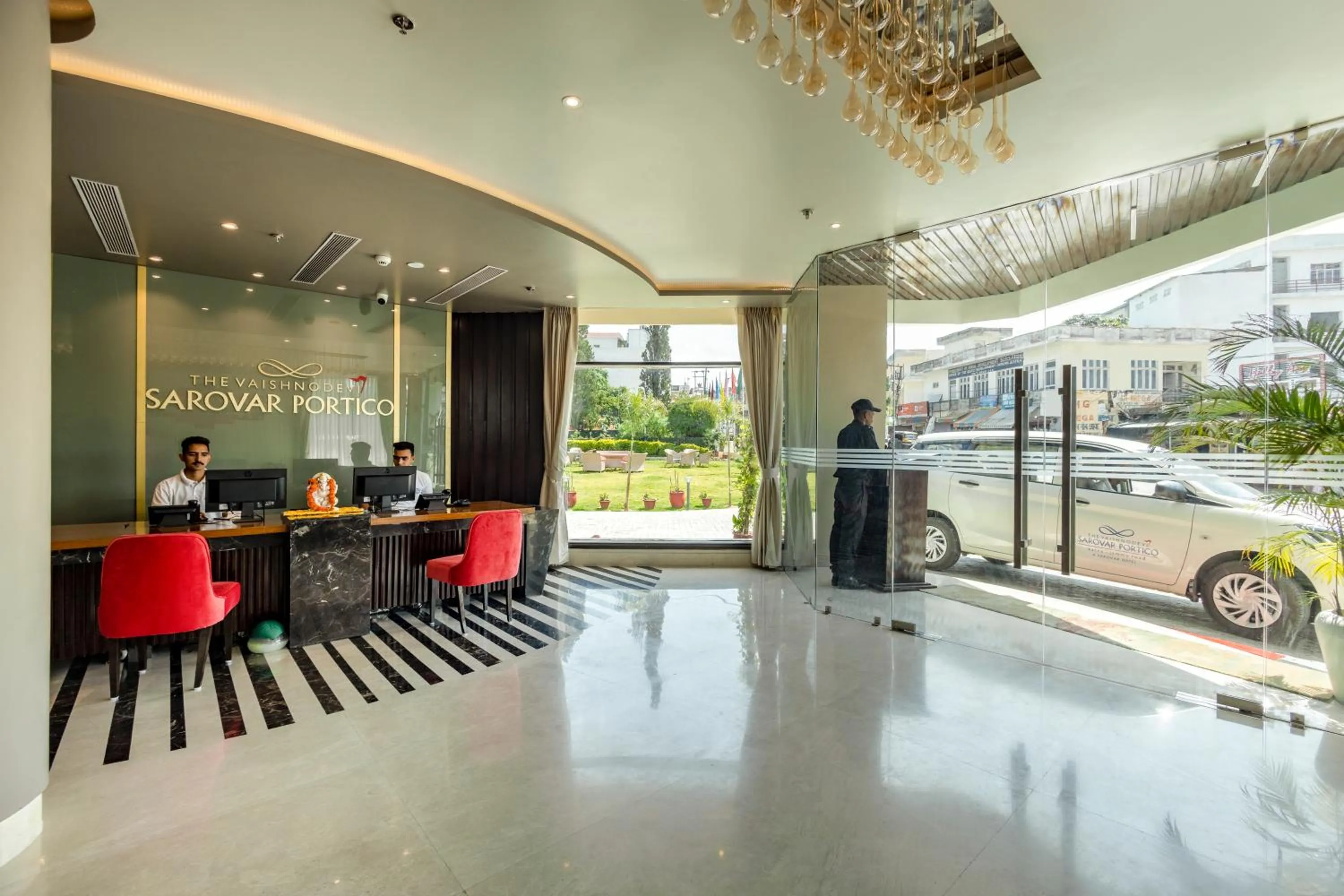 Lobby or reception in The Vaishnodevi Sarovar Portico
