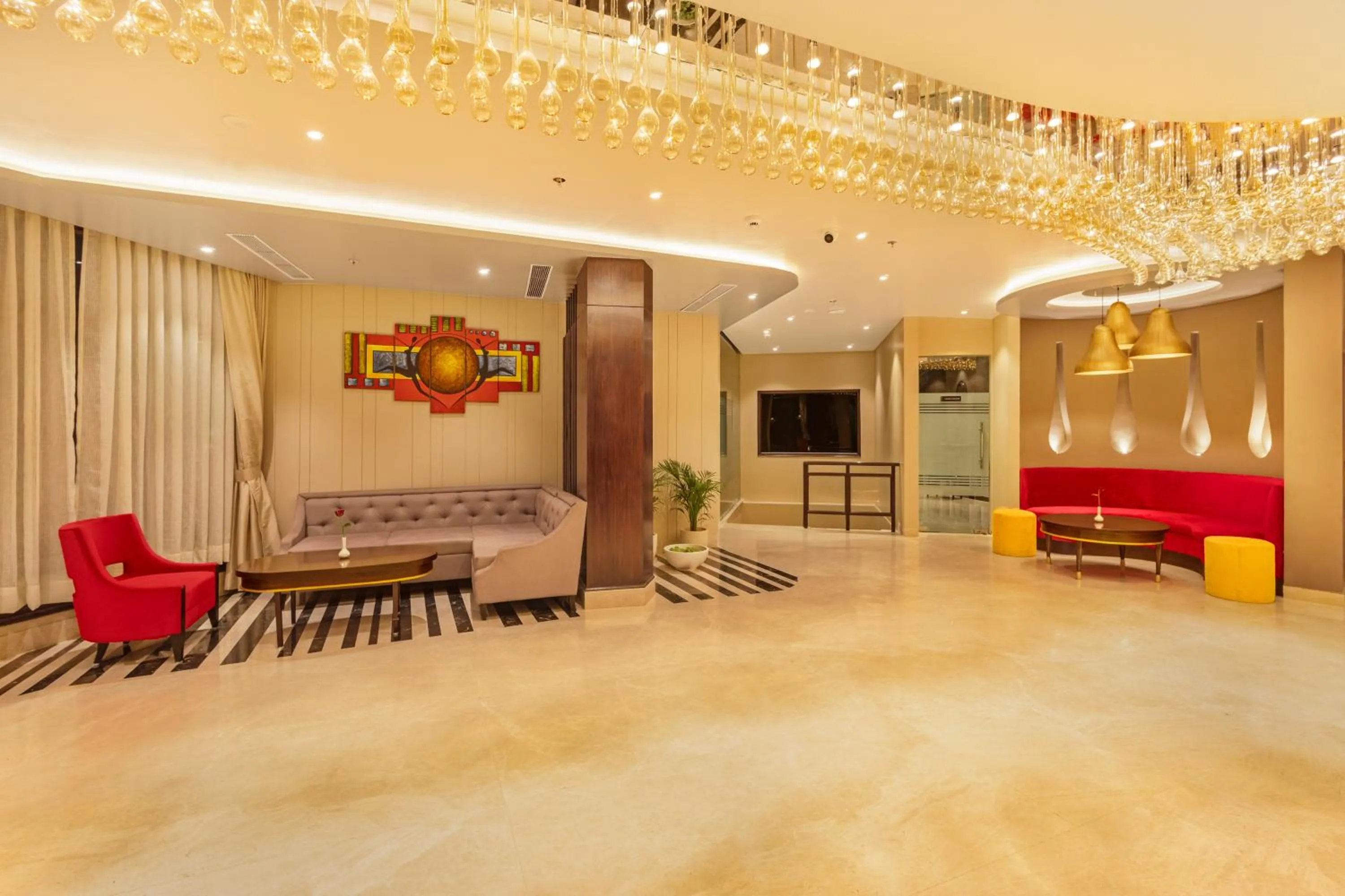 Lobby or reception in The Vaishnodevi Sarovar Portico