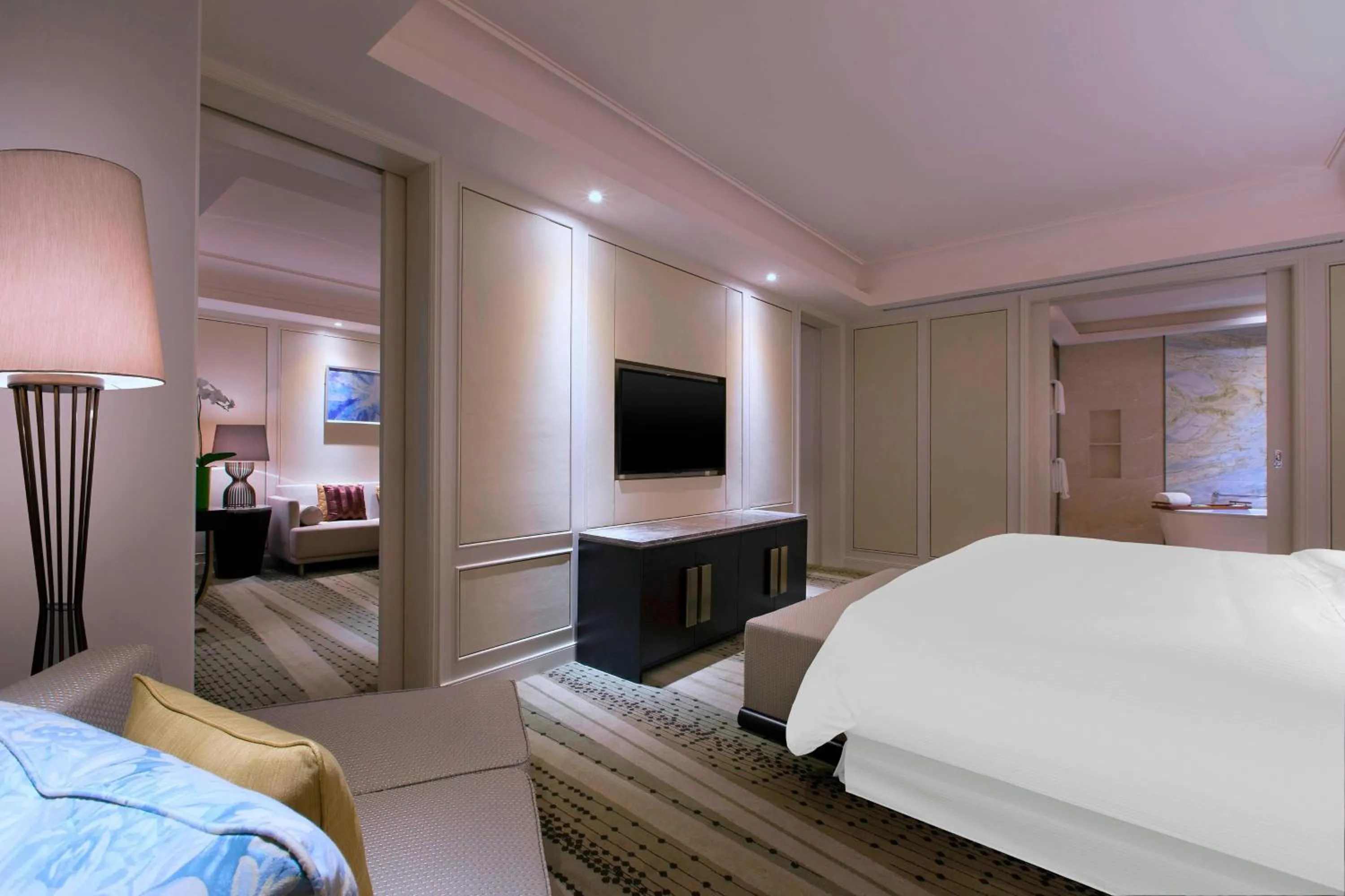 Bedroom, Bed in The Westin Qingdao - Instagrammable