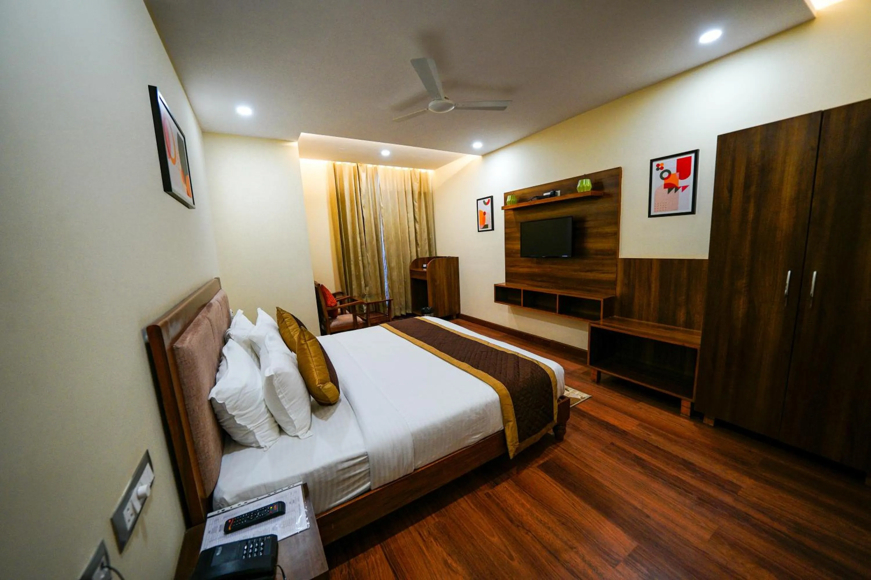 Photo of the whole room, Bed in The Abhyudyam Ganga