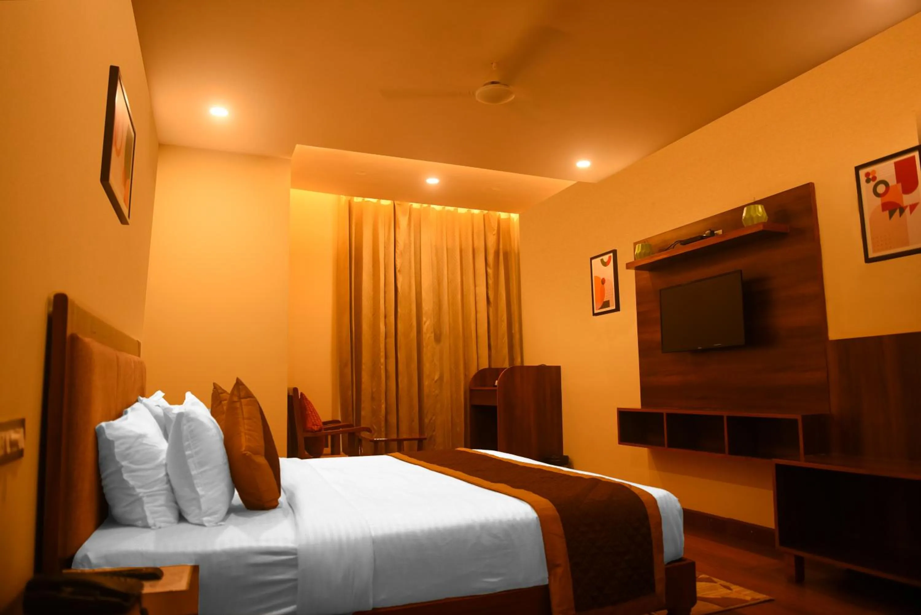 Photo of the whole room, Bed in The Abhyudyam Ganga