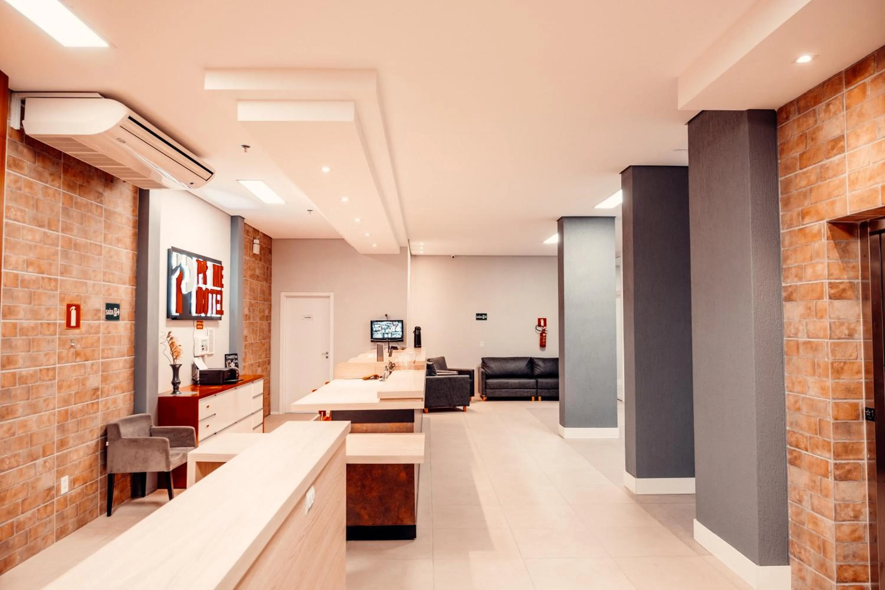 Lobby or reception in P1 Hotel