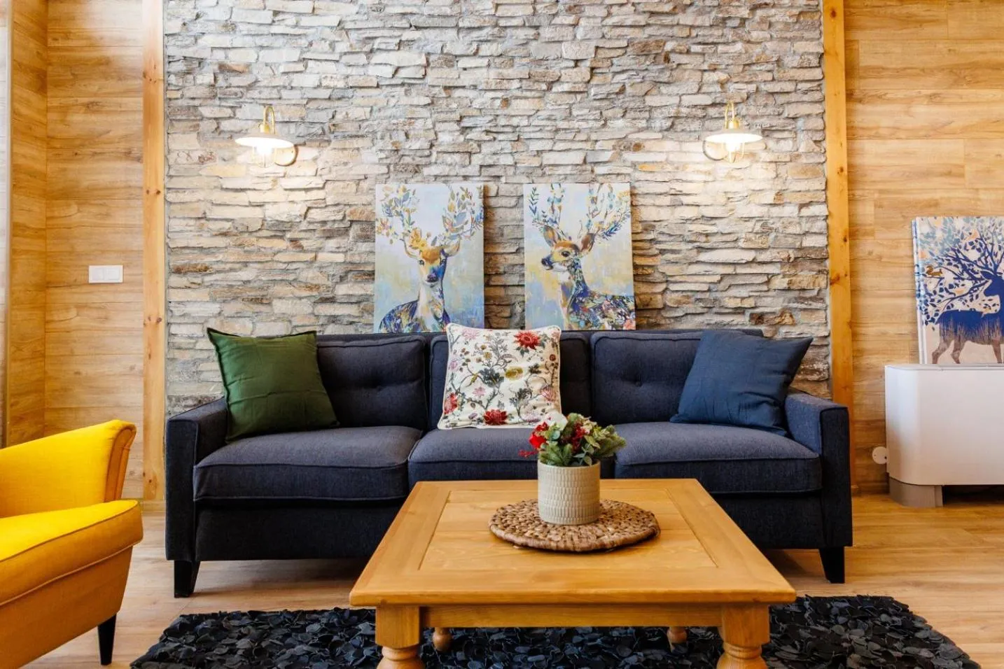 Living room in Villa Letizia & Raphael w Sauna near Pirin Golf Resort