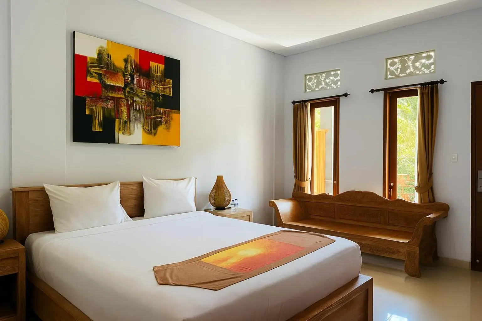 Bed in Dede Cottage Ubud Bed in Dede Cottage Ubud