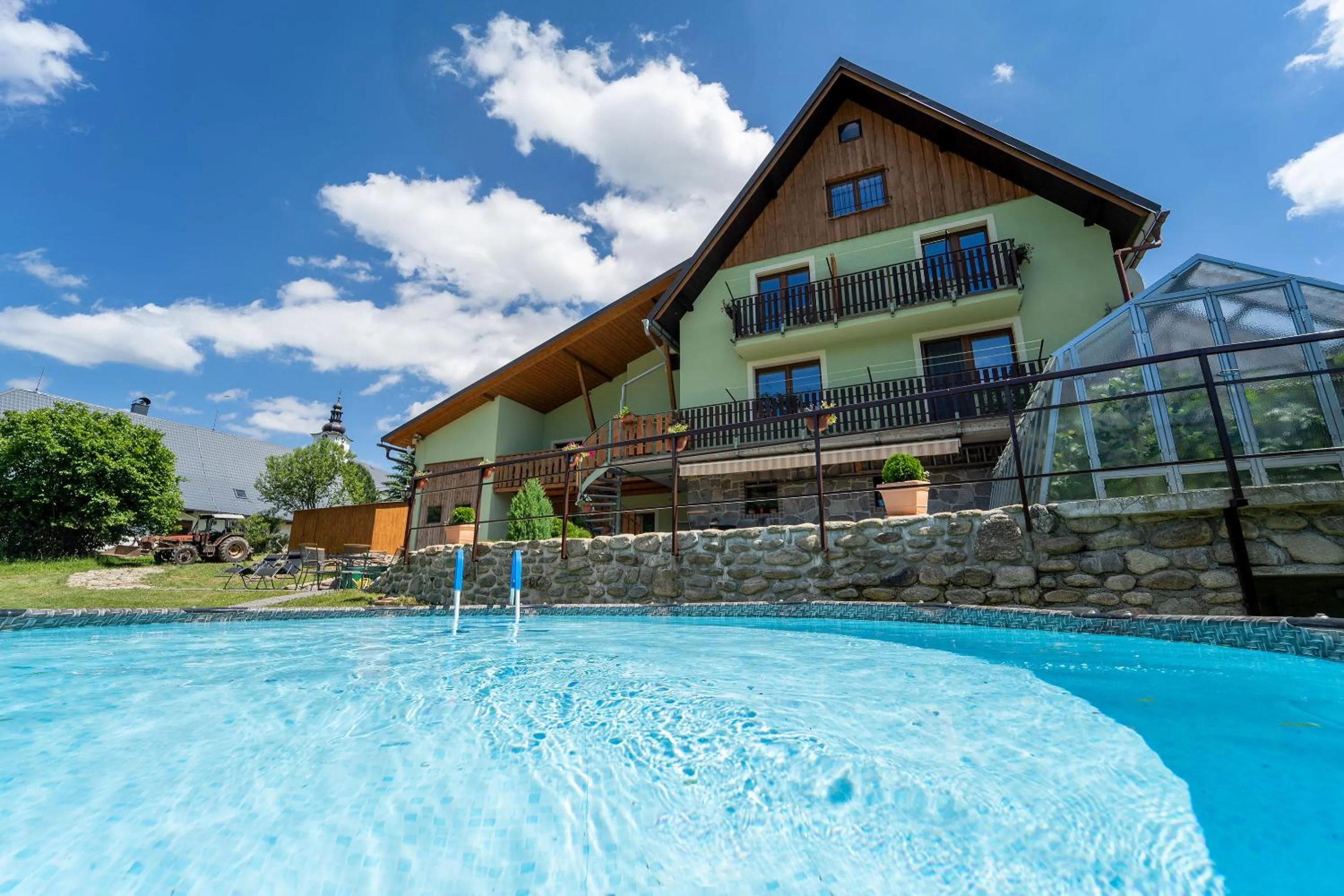 Swimming pool in Apartmány U Žaloudků