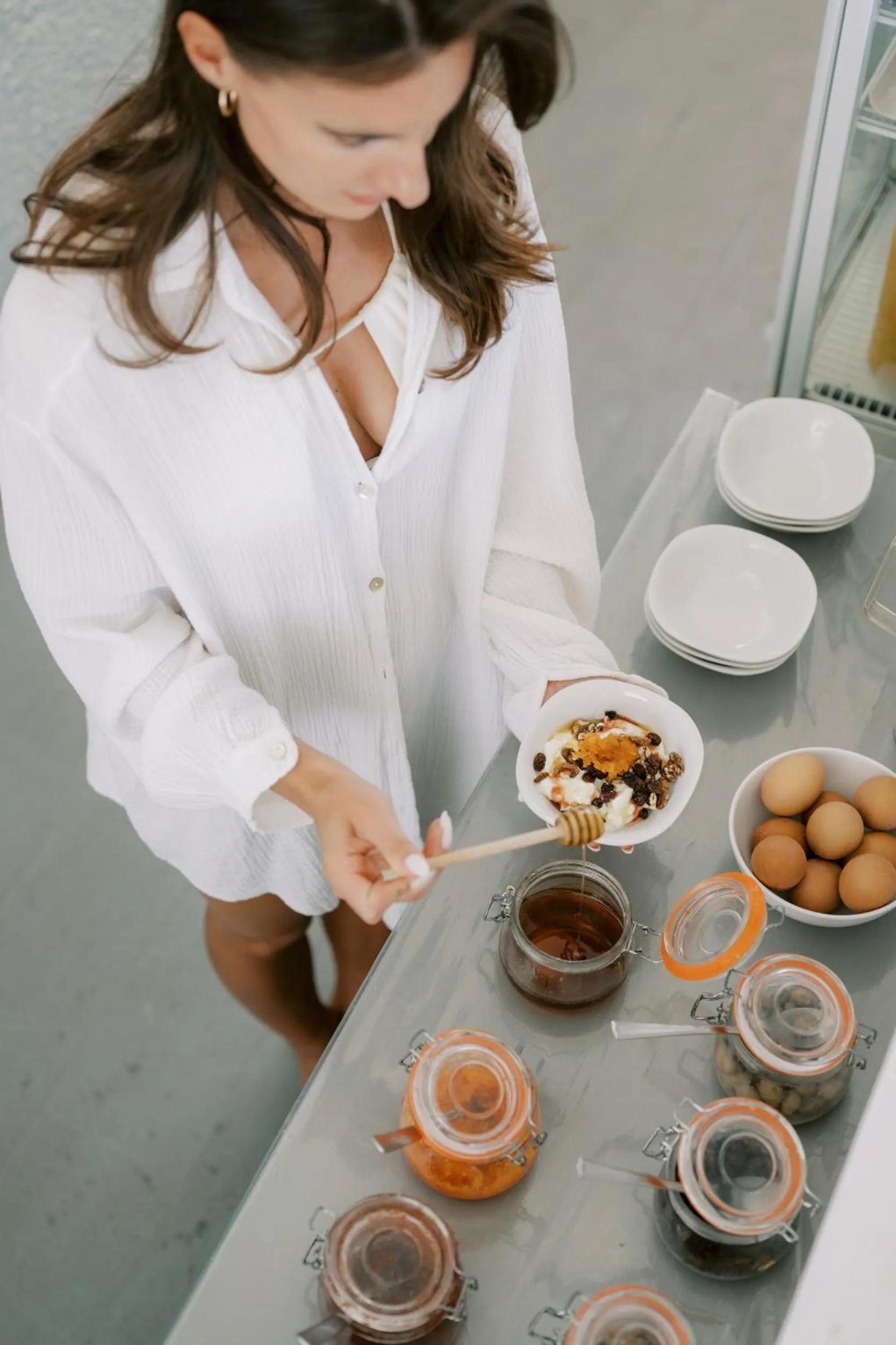 Continental breakfast in Lindos Harmony Suites