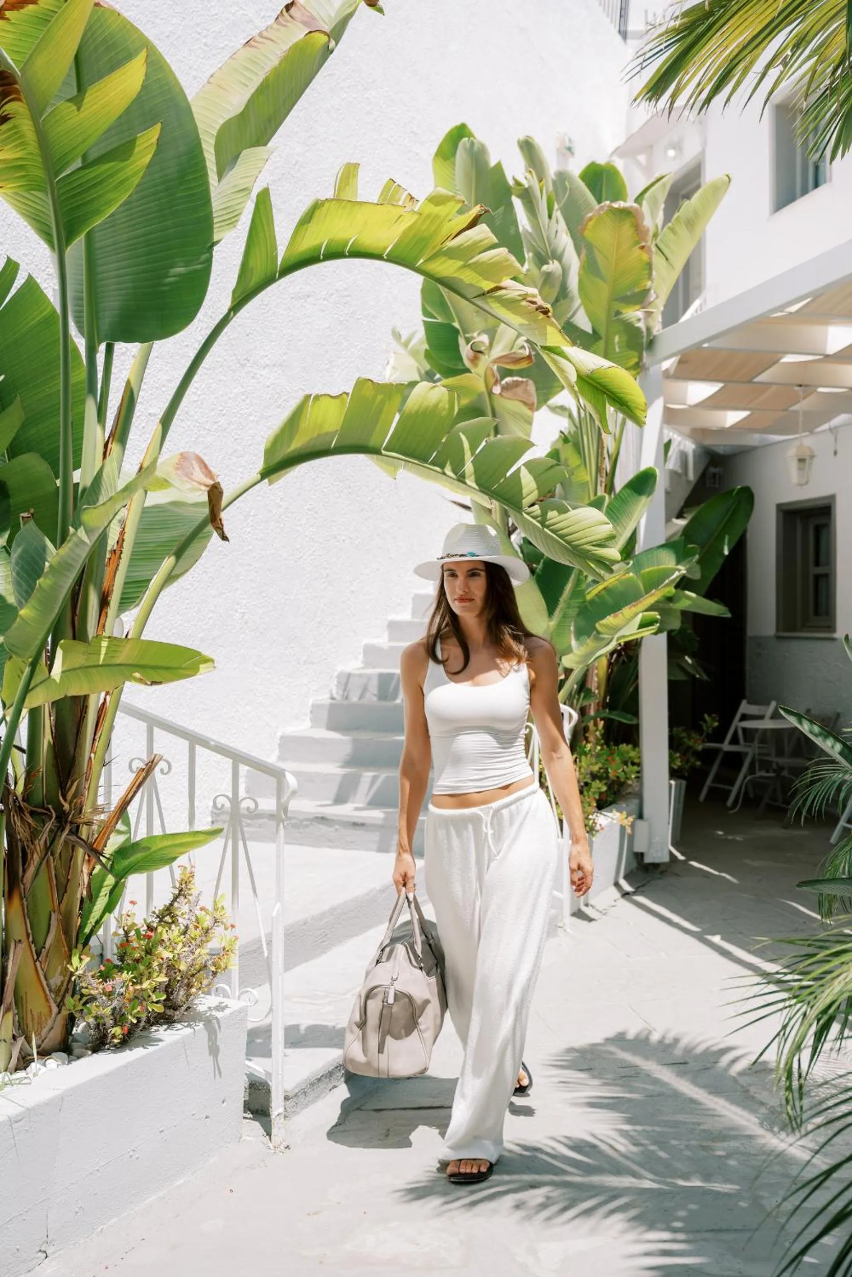 Inner courtyard view in Lindos Harmony Suites