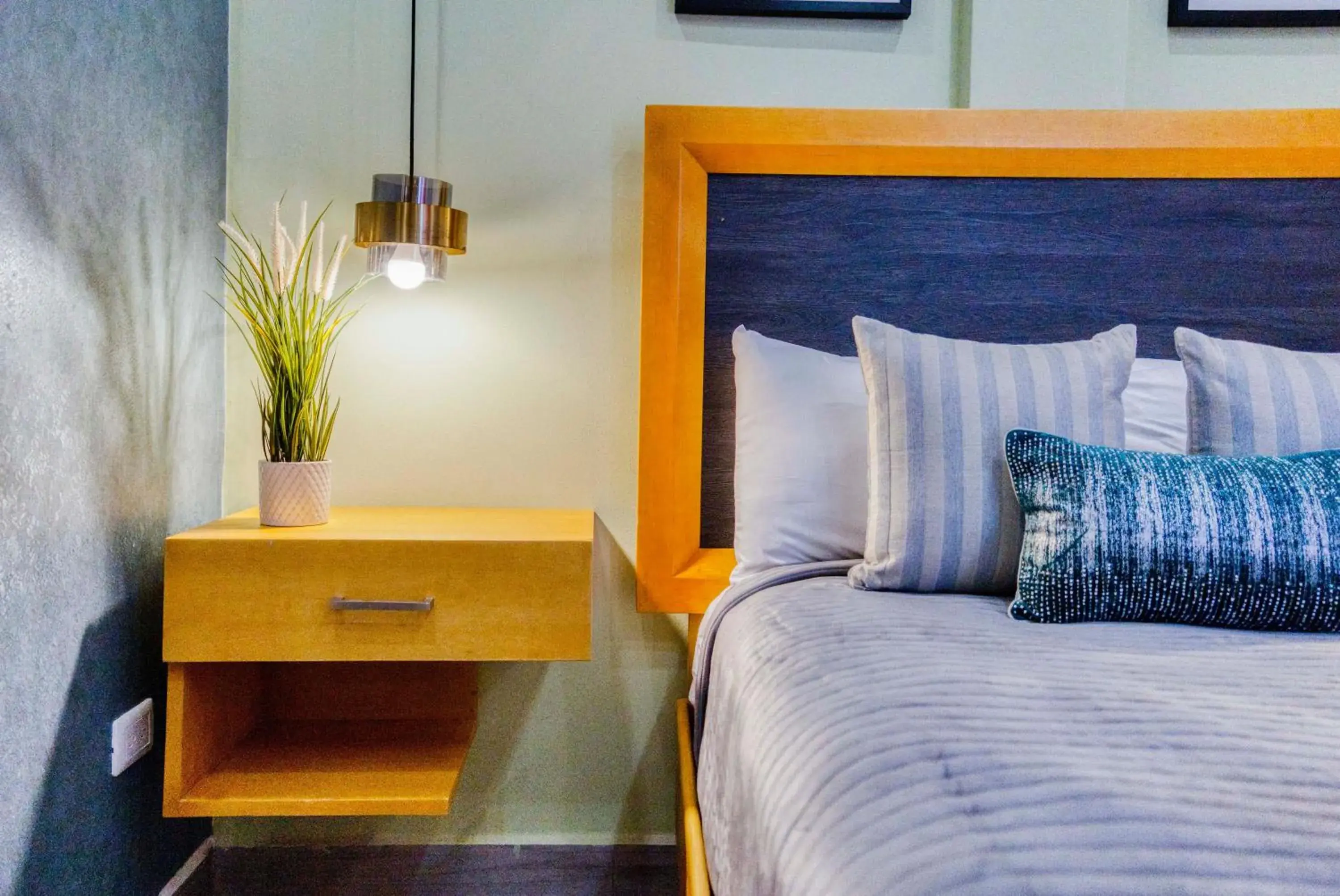 Decorative detail, Bed in Melina Hotel Decorative detail, Bed in Melina Hotel