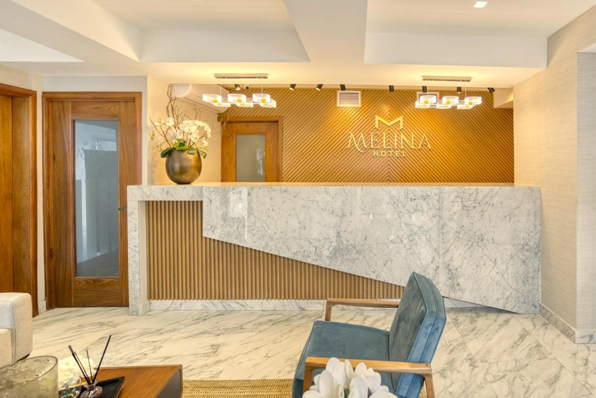 Lobby or reception in Melina Hotel