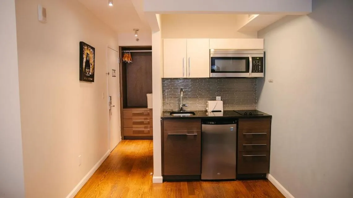 Kitchen or kitchenette in Hotel 32 32