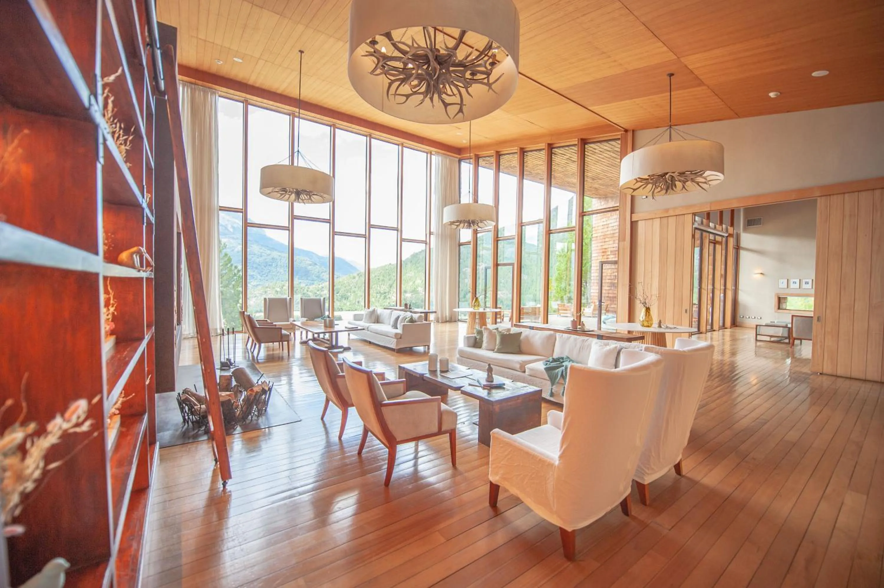 Living room in Uman Lodge Patagonia Chile